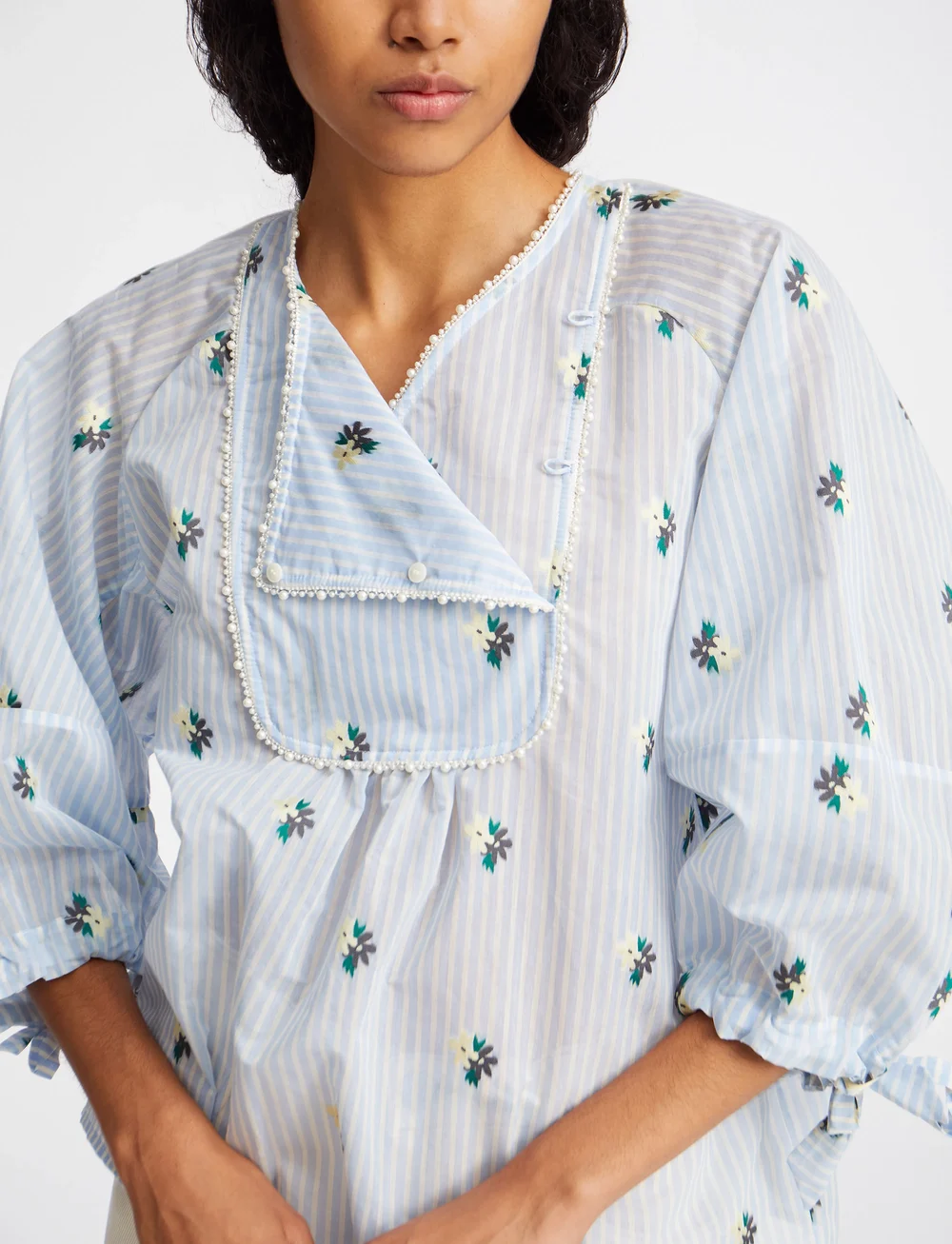 Munthe - PRISTINA - kortærmede bluser - light blue - 3