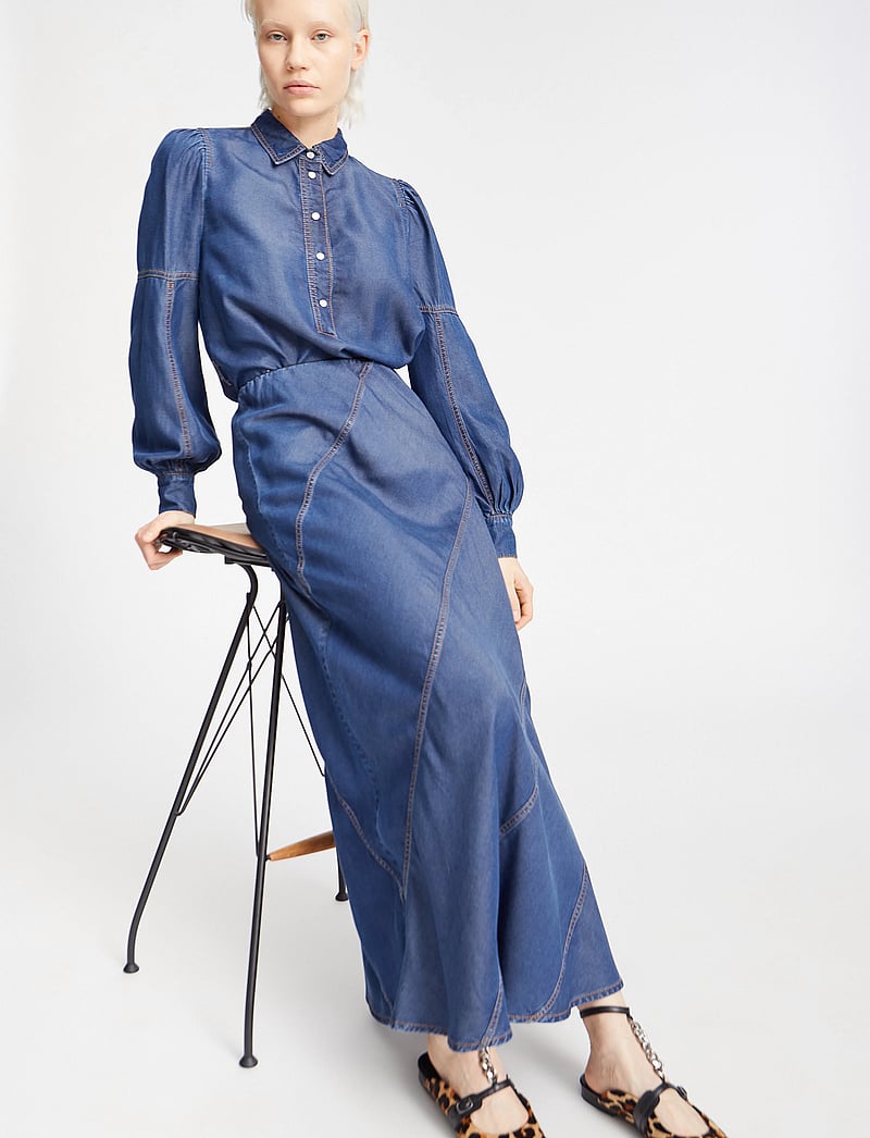 Munthe - PARSON - denimnederdele - indigo - 5