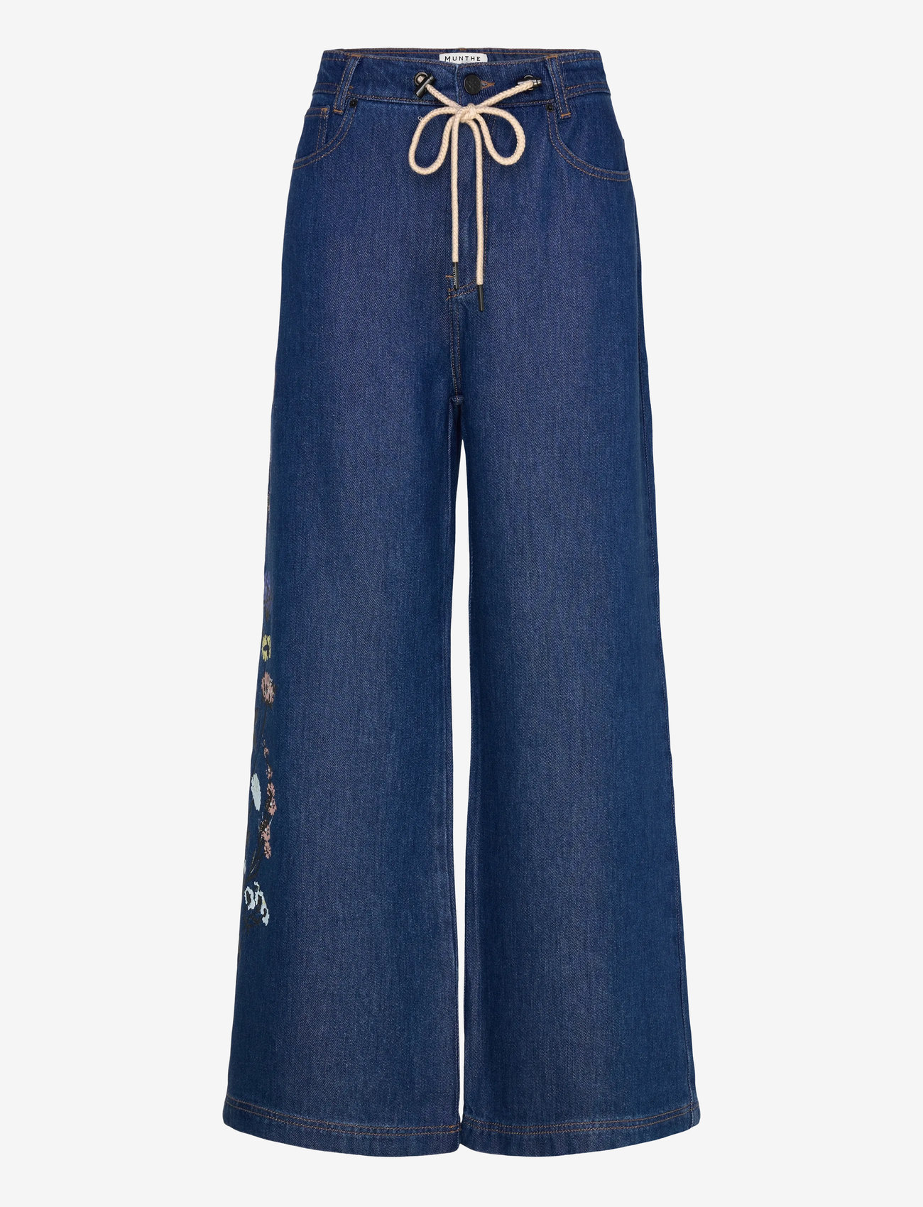 Munthe - OBEY - hosen mit weitem bein - blue - 0