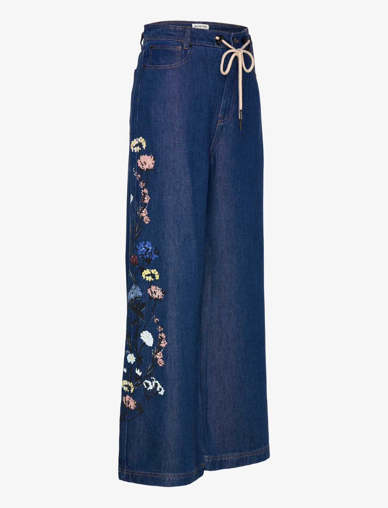 Munthe - OBEY - hosen mit weitem bein - blue - 2