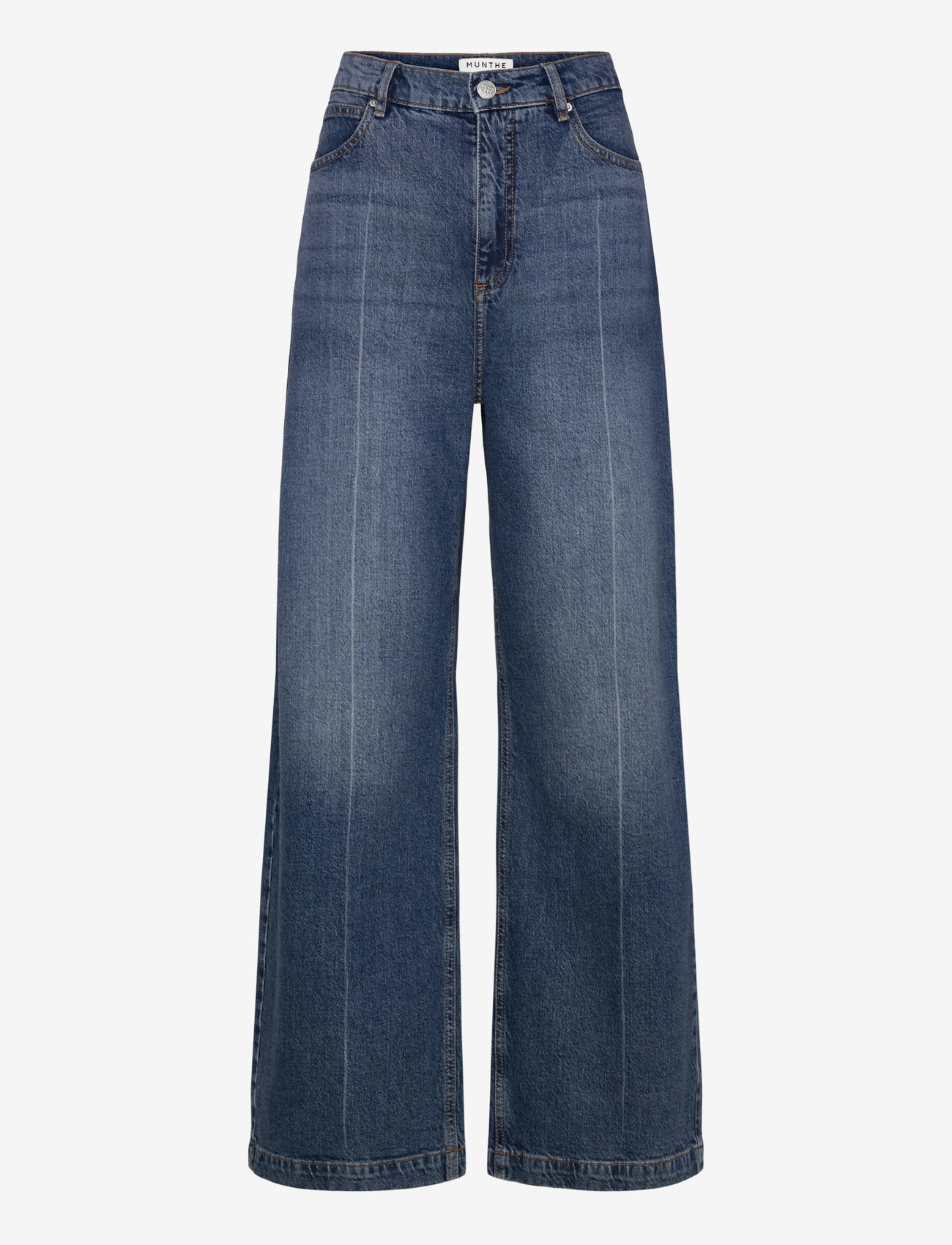 Munthe - POWELL - hosen mit weitem bein - blue - 0