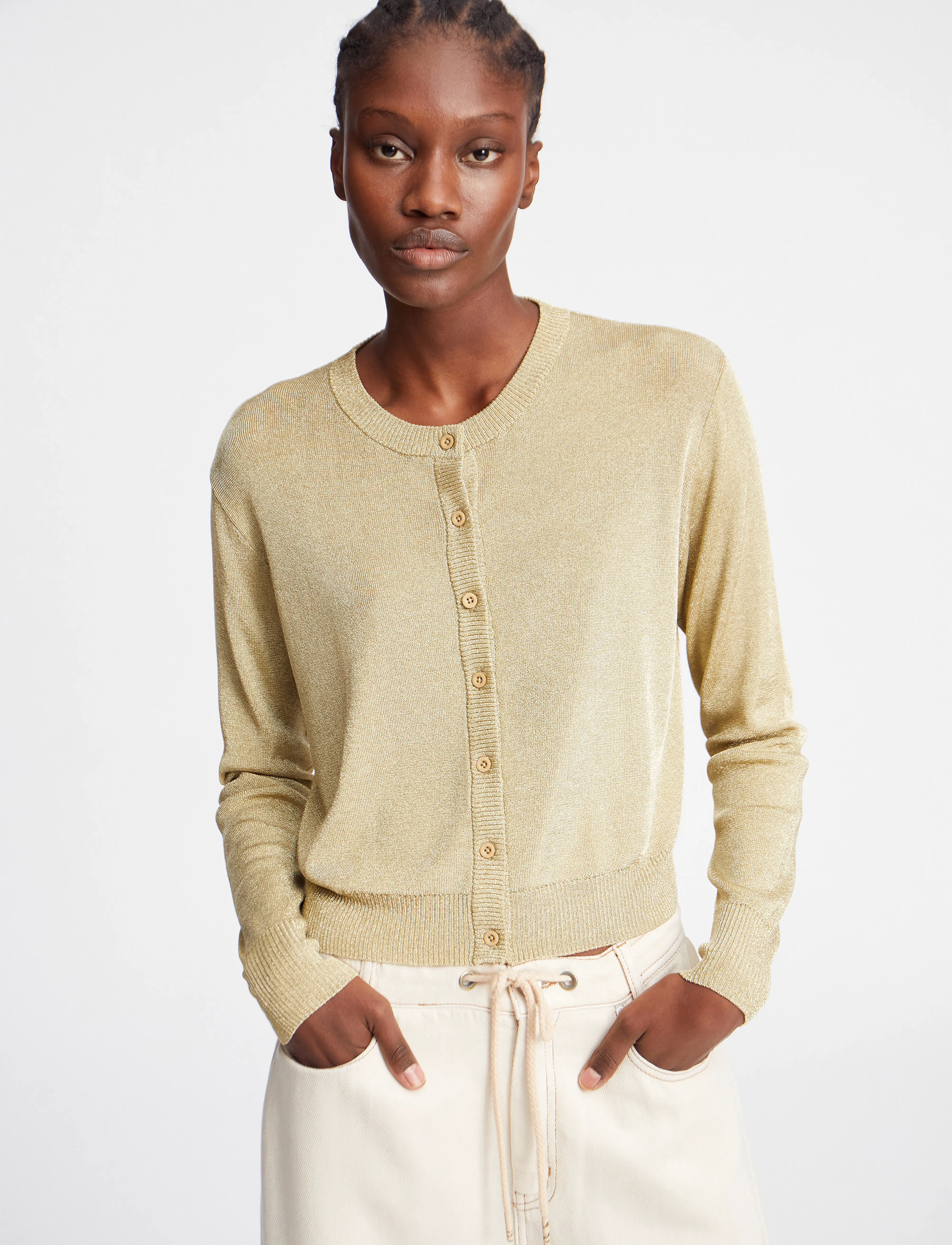 Munthe Parli, 36, Knitwear, Gold - Cardigans, Frauen