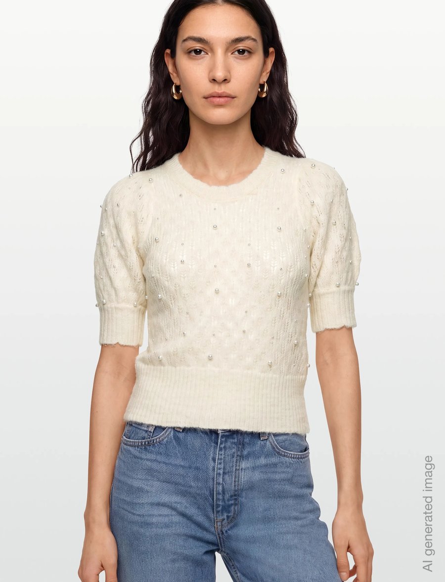 Munthe - POPTA - striktrøjer - ivory - 3