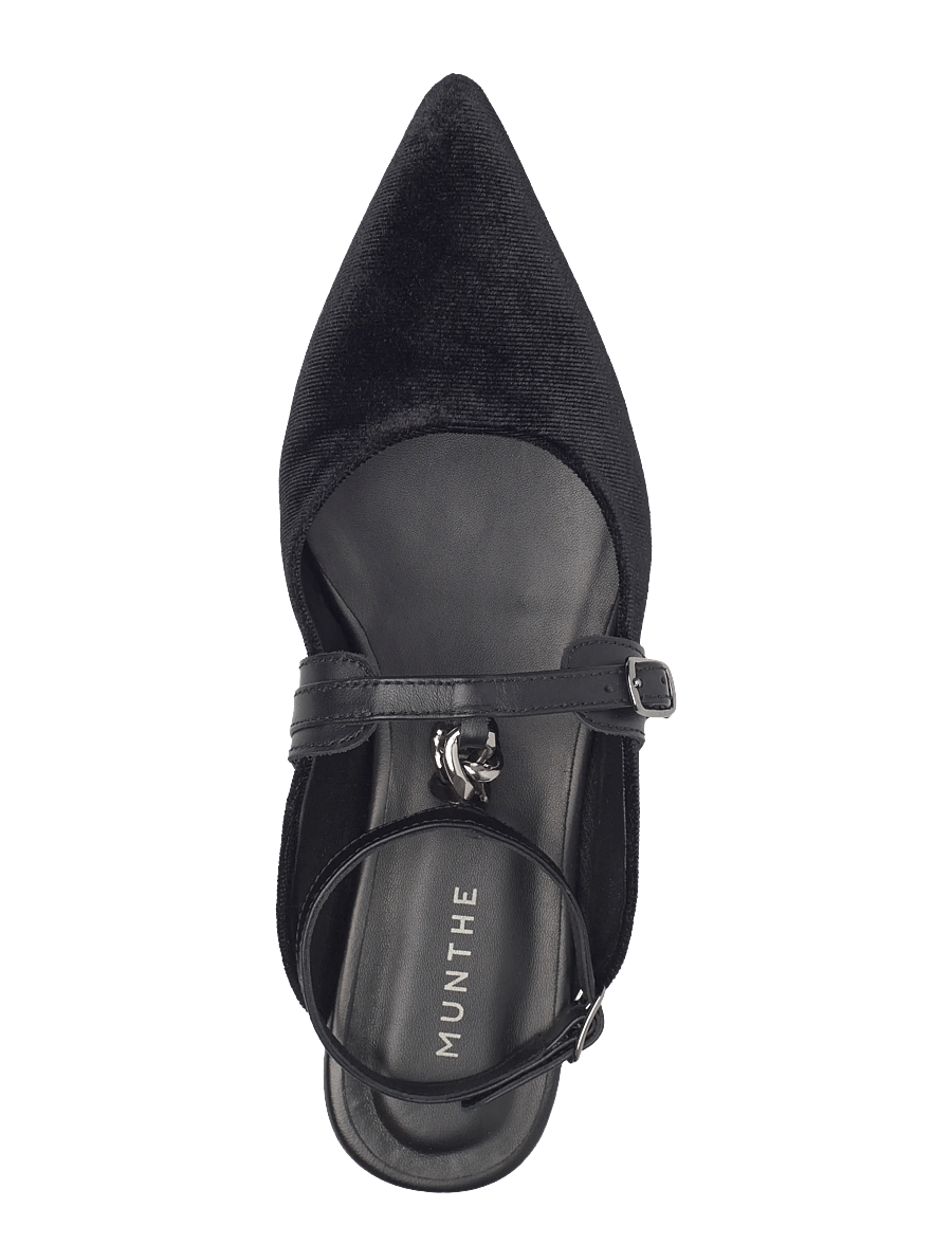 Munthe - PERMA - flade mules - black - 3