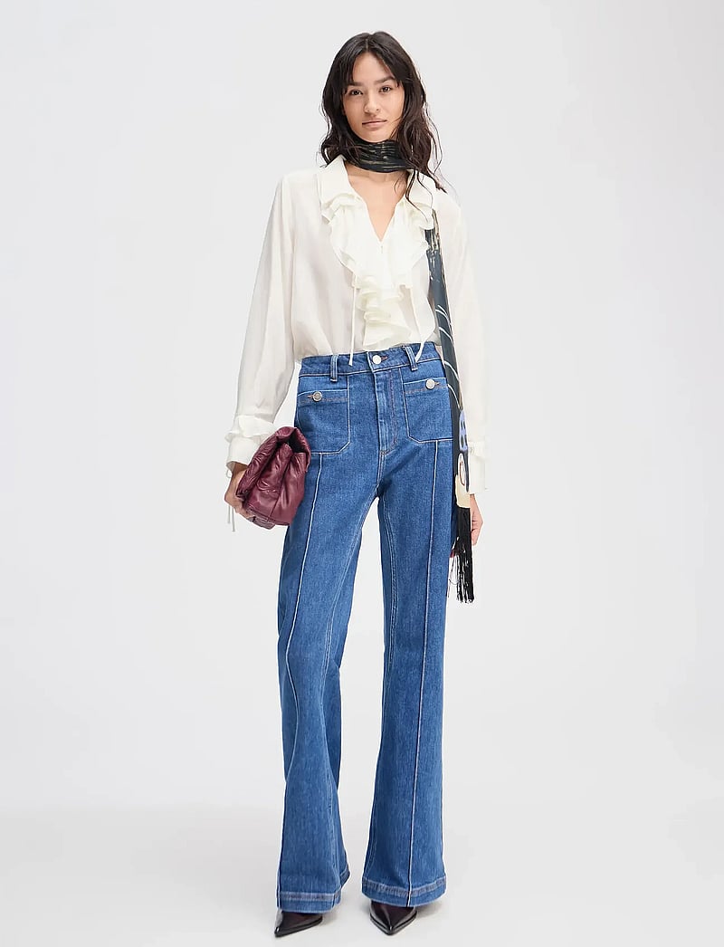 Munthe - LESIENNA - pikkade varrukatega pluusid - ivory - 0