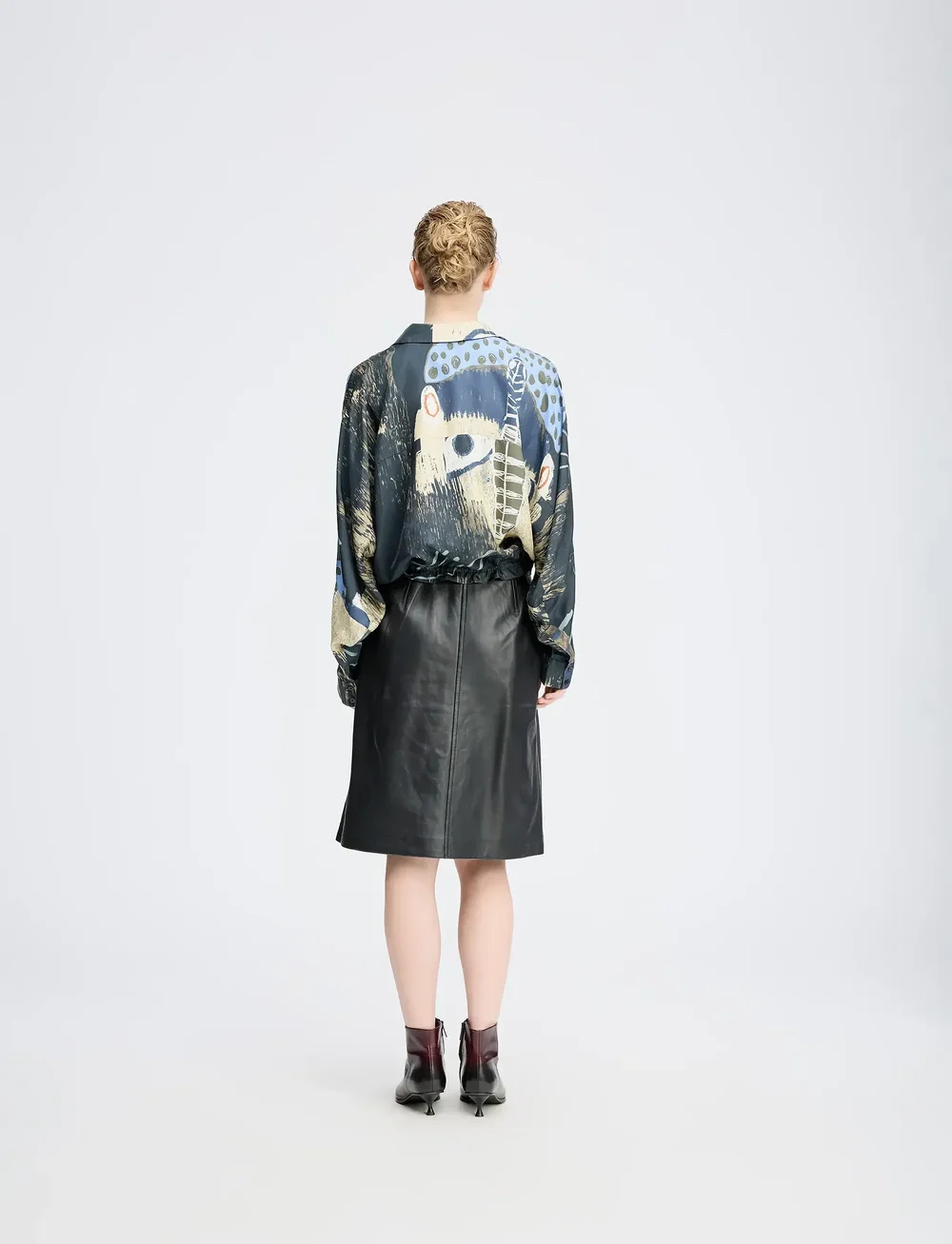 Munthe - LOASTA - long-sleeved shirts - black print - 3