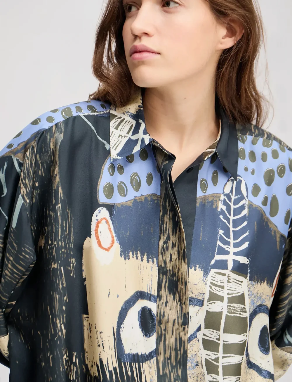 Munthe - LOASTA - long-sleeved shirts - black print - 5