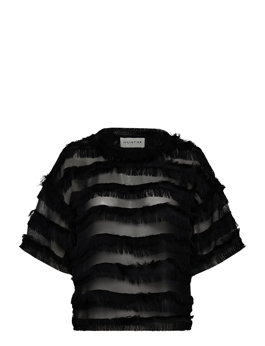 Munthe - LIPONA - blusen mit dreiviertelärmel - black - 1