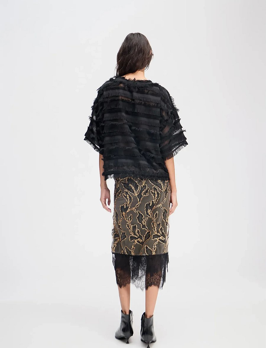 Munthe - LIPONA - blusen mit dreiviertelärmel - black - 3