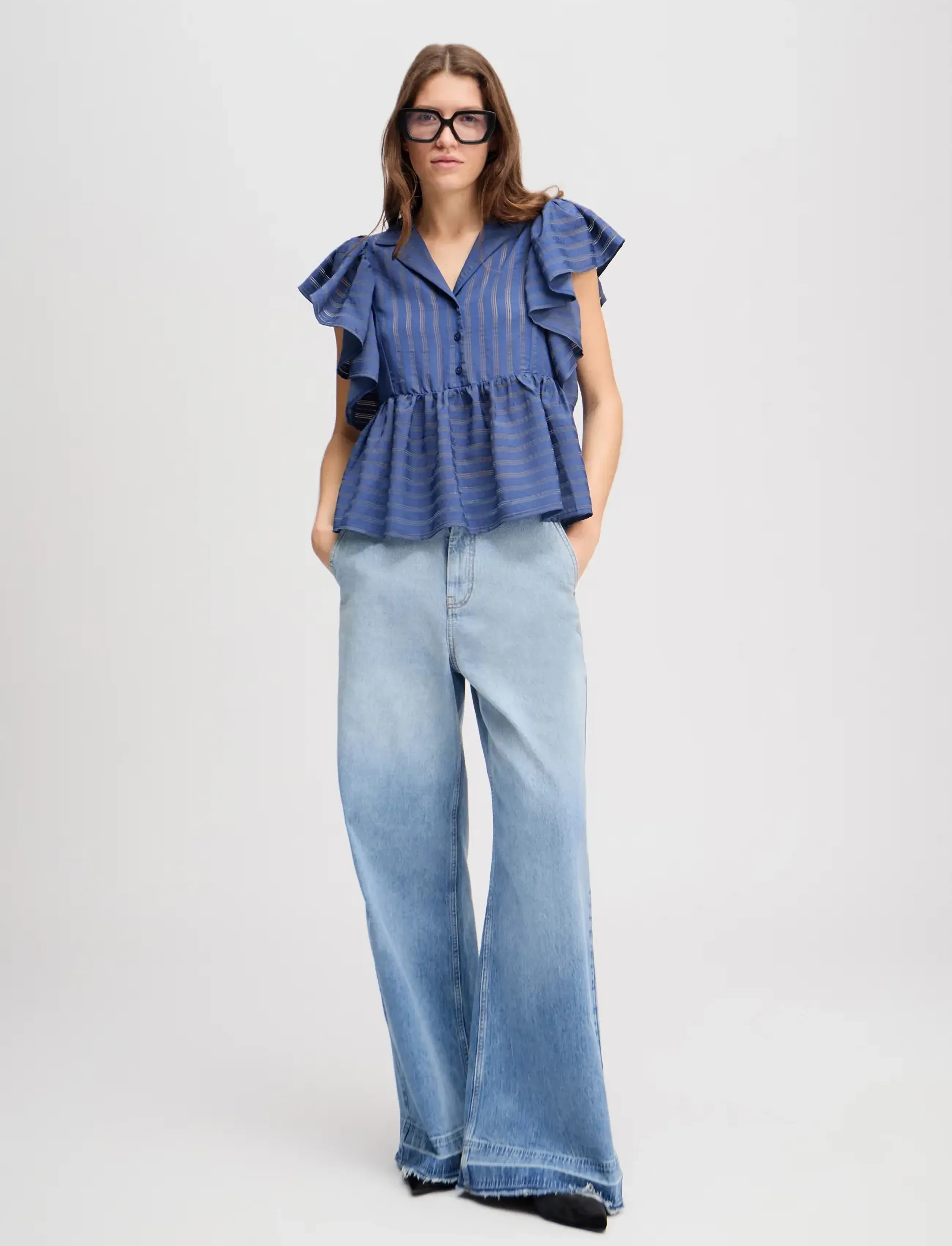 Munthe Ludive, 40, Blouses, Marineblau - Short-sleeved, Frauen