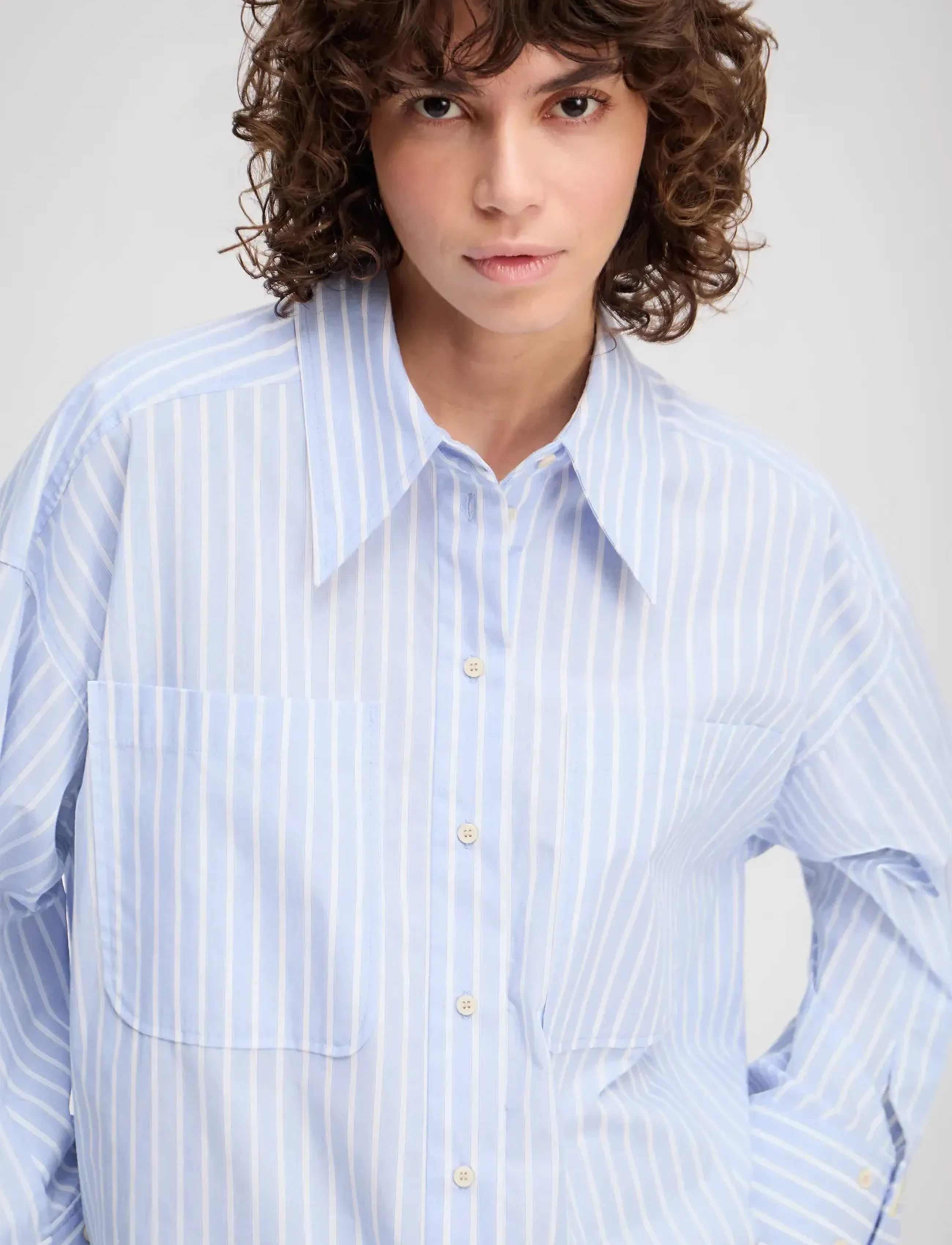 Munthe - LYNNE - long-sleeved shirts - light blue - 4