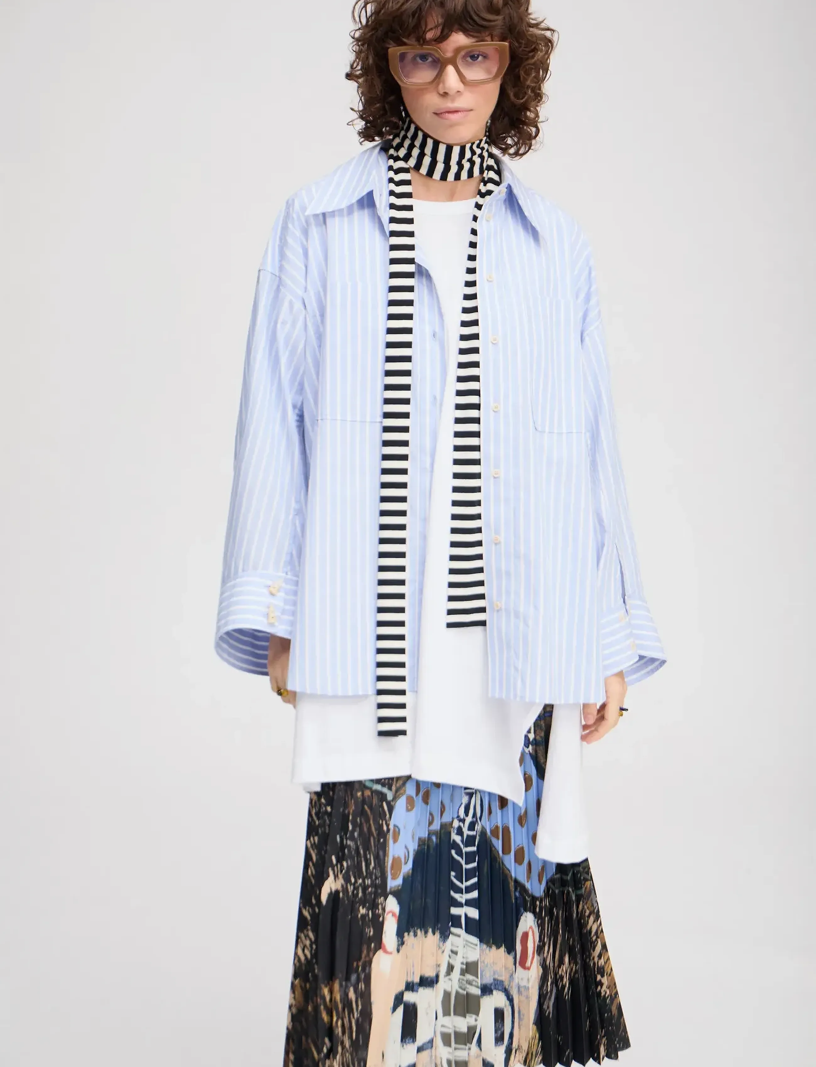 Munthe - LYNNE - long-sleeved shirts - light blue - 5