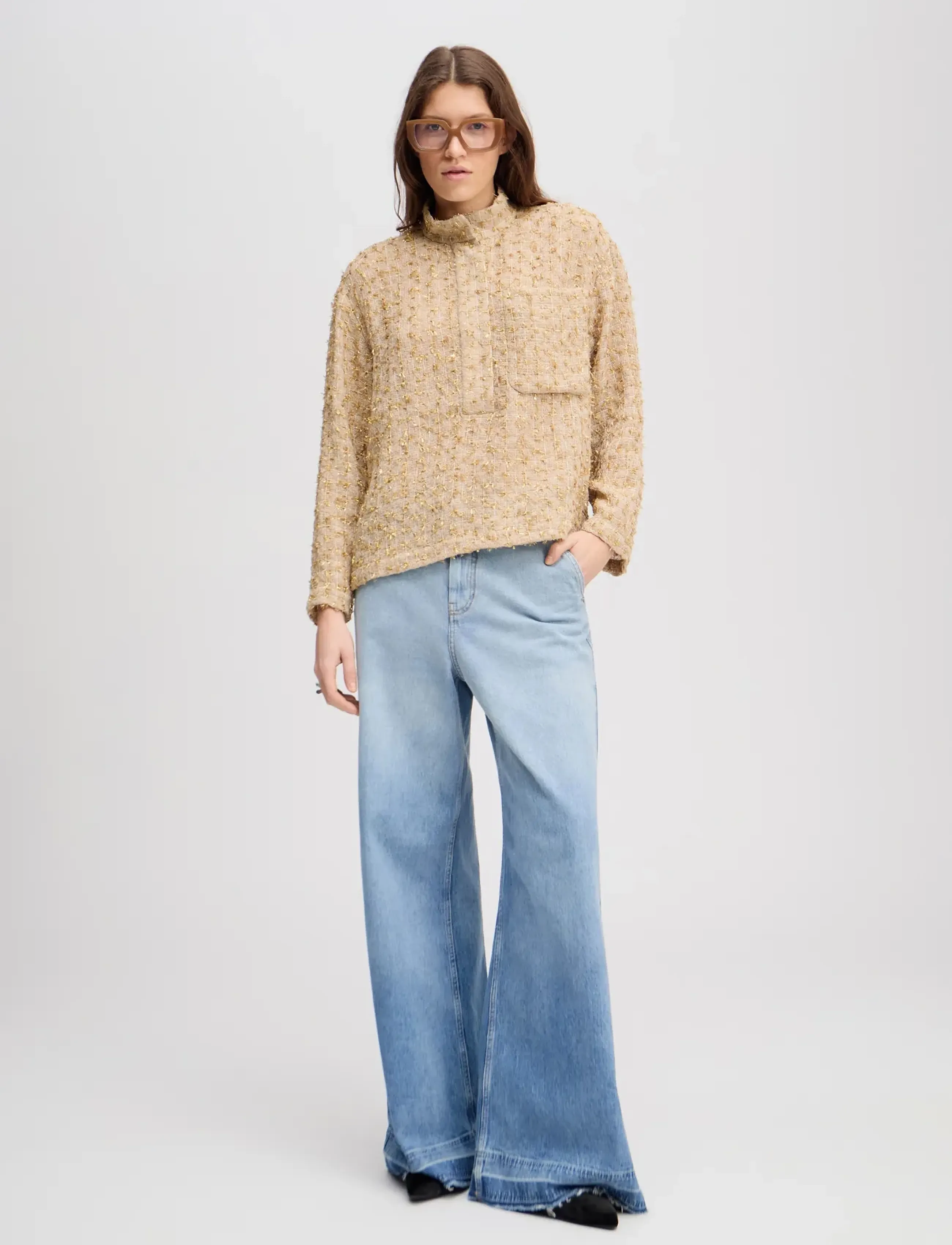 Munthe LUCAPA - Blouses à manches longues - GOLD / beige