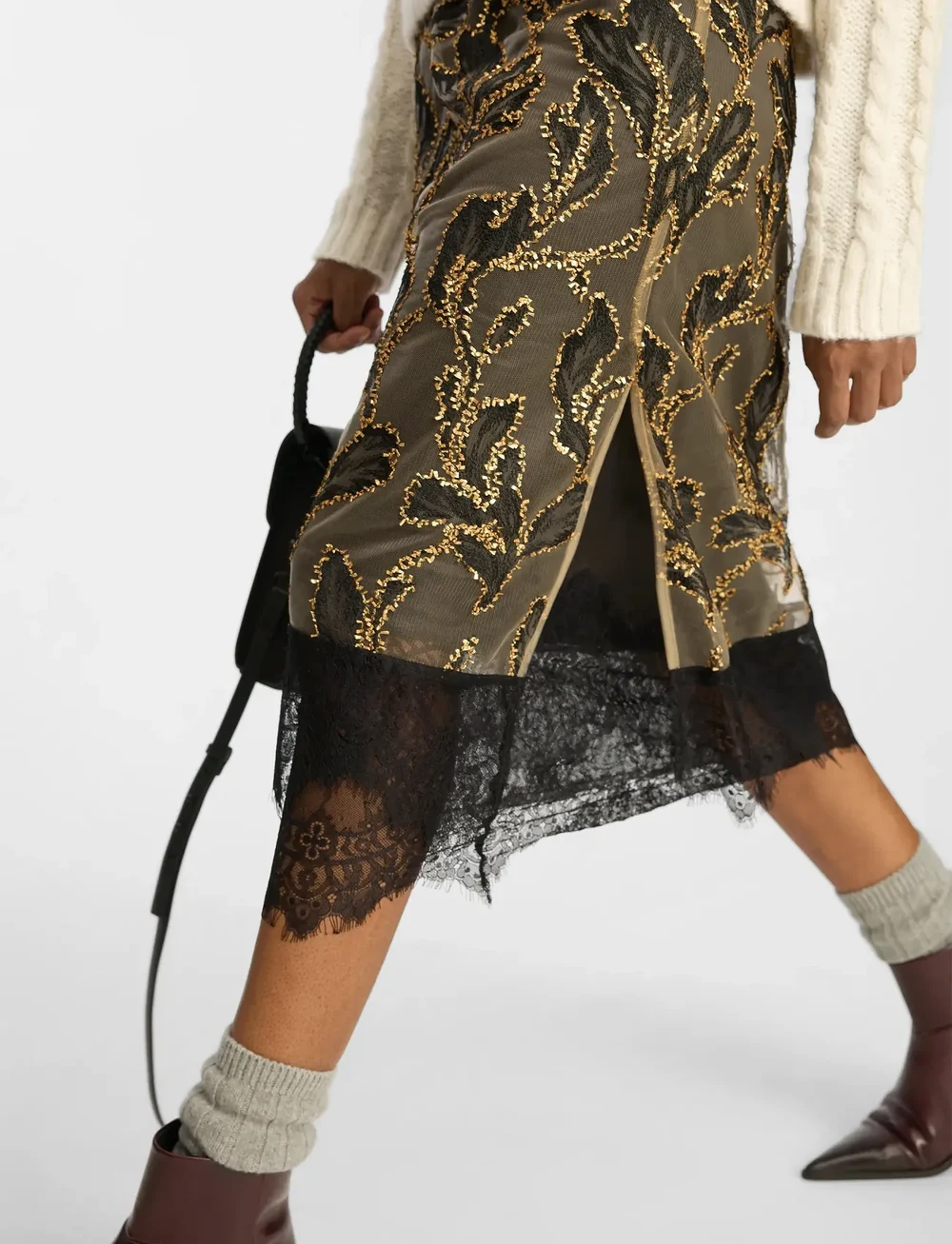 Munthe - LATOSHA - midi nederdele - gold - 5