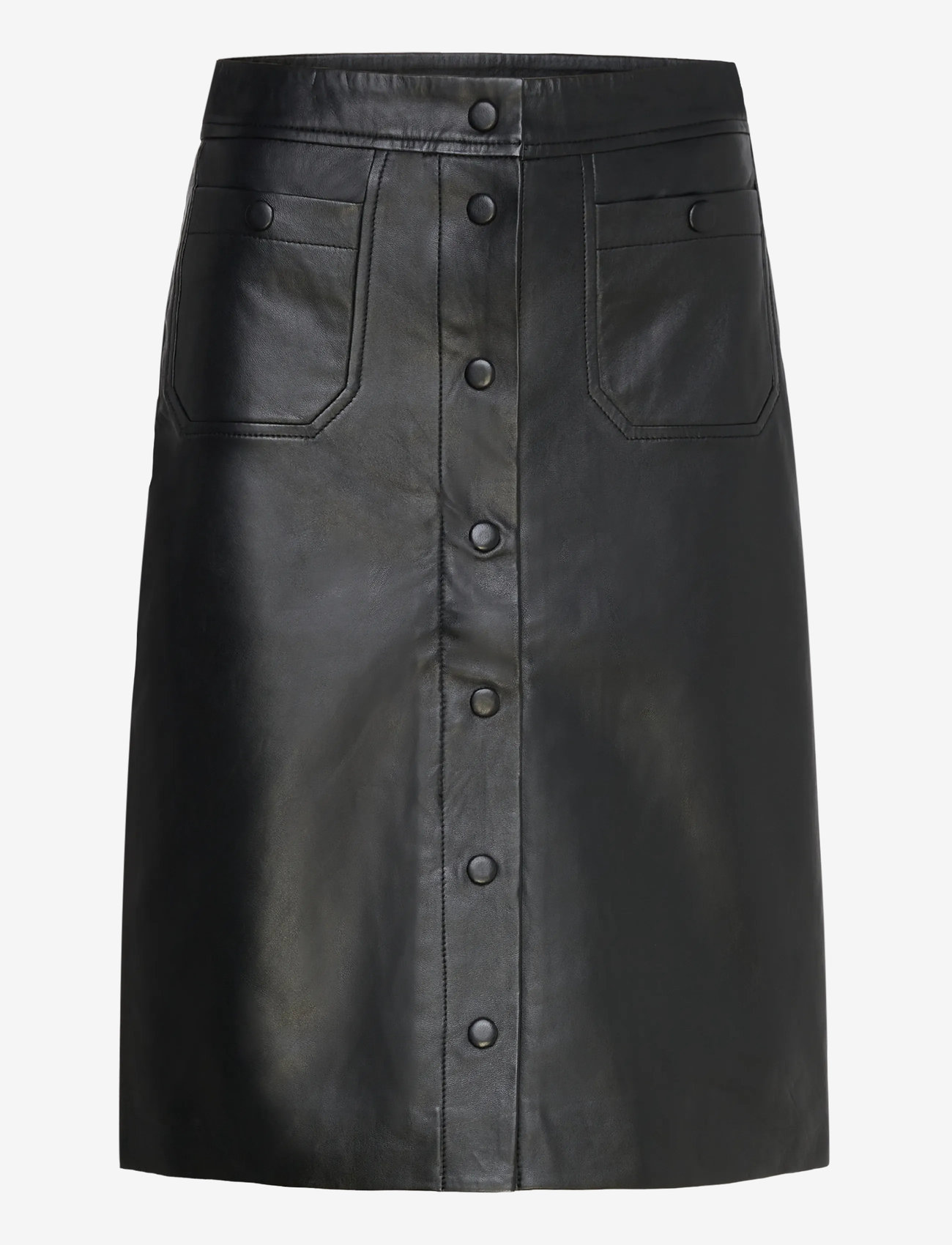 Munthe - LOCUS - leather skirts - black - 1