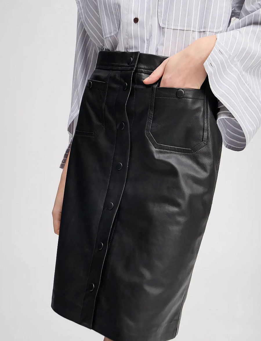 Munthe - LOCUS - midi-röcke - black - 4