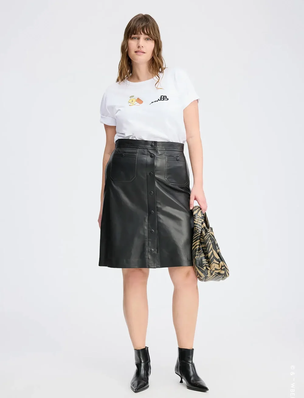 Munthe - LOCUS - Ādas svārki - black - 5