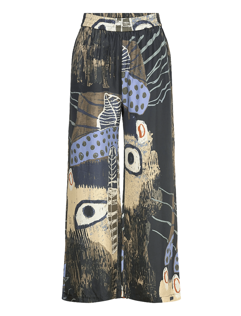 Munthe - ARUM - laia säärega püksid - black print - 1