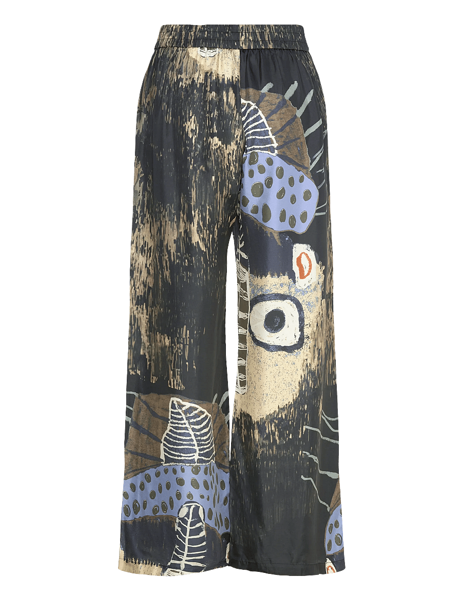 Munthe - ARUM - bukser med brede ben - print black - 2