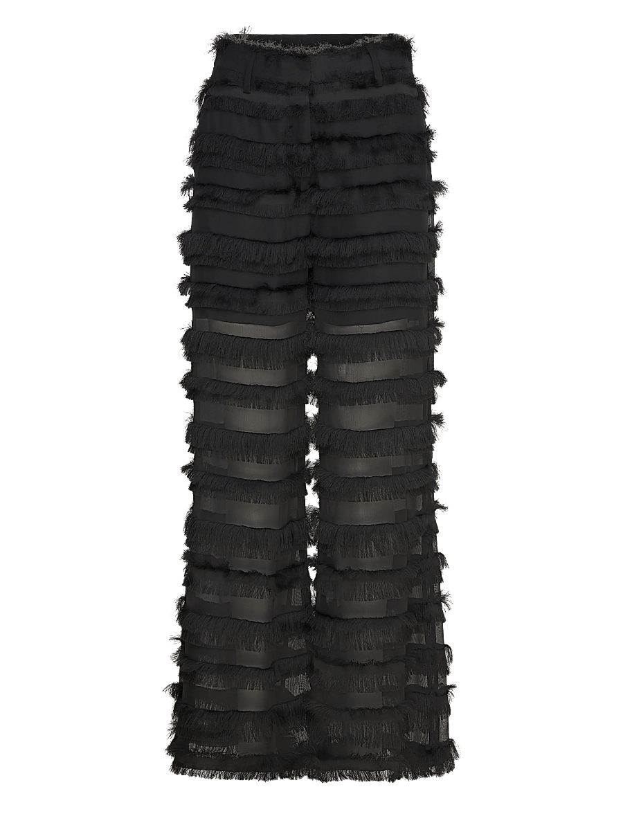 Munthe - LAITH - hosen mit weitem bein - black - 1