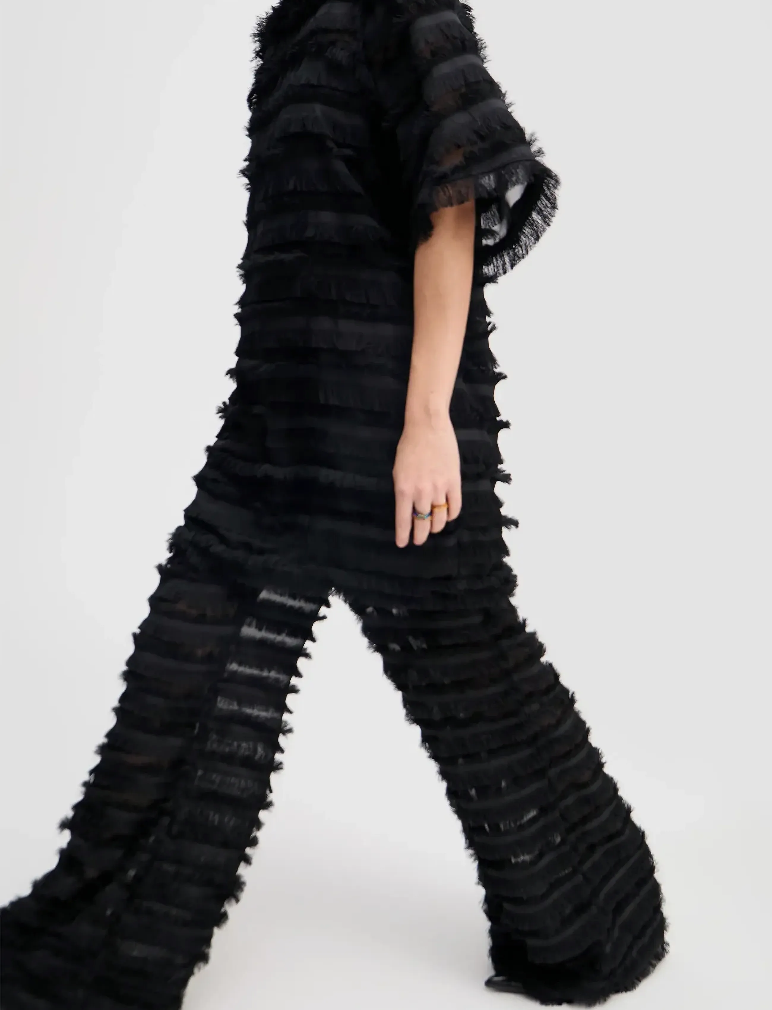 Munthe - LAITH - spodnie szerokie - black - 5