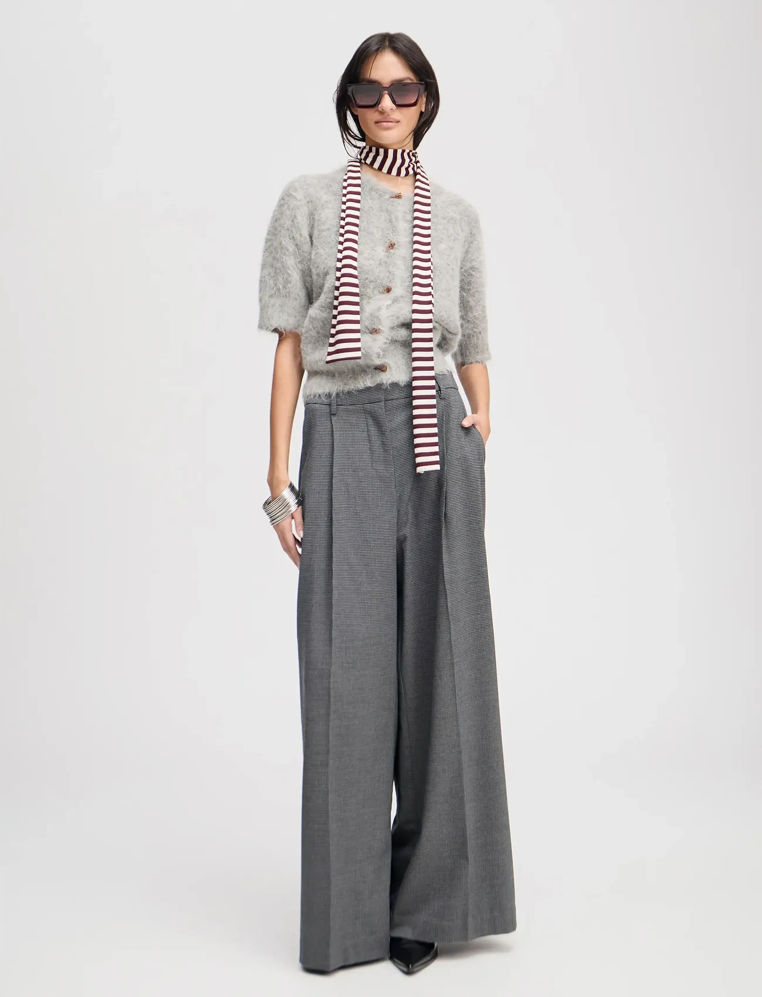 Munthe Lupon, 34, Trousers, Grau - Wide Leg, Frauen