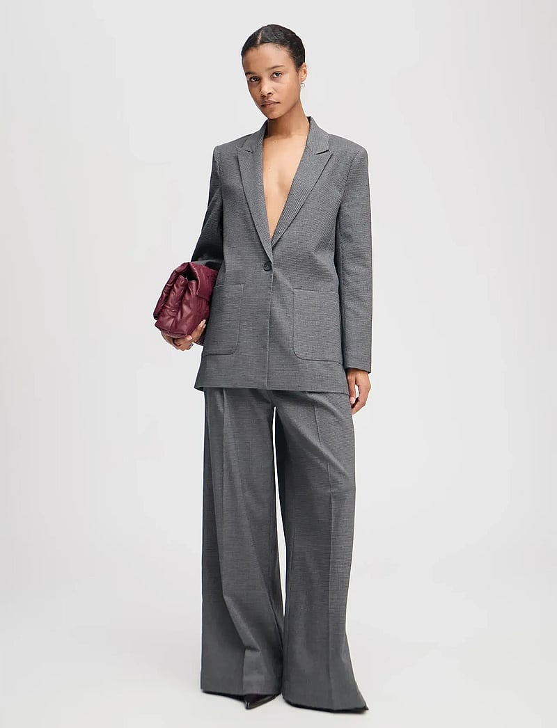 Munthe - LUPON - laia säärega püksid - charcoal - 4