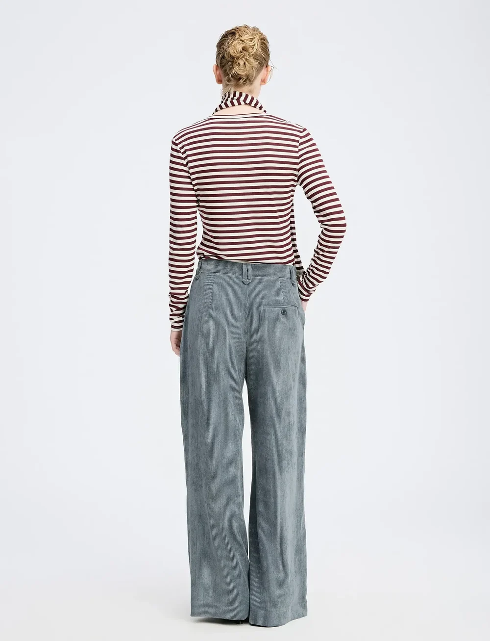 Munthe - LELOUIS - bukser med brede ben - charcoal - 3