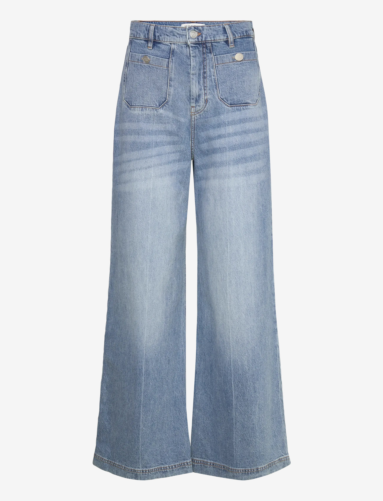 Munthe - LODWAR - hosen mit weitem bein - light blue - 0