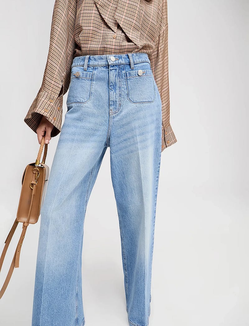 Munthe - LODWAR - brede jeans - light blue - 4