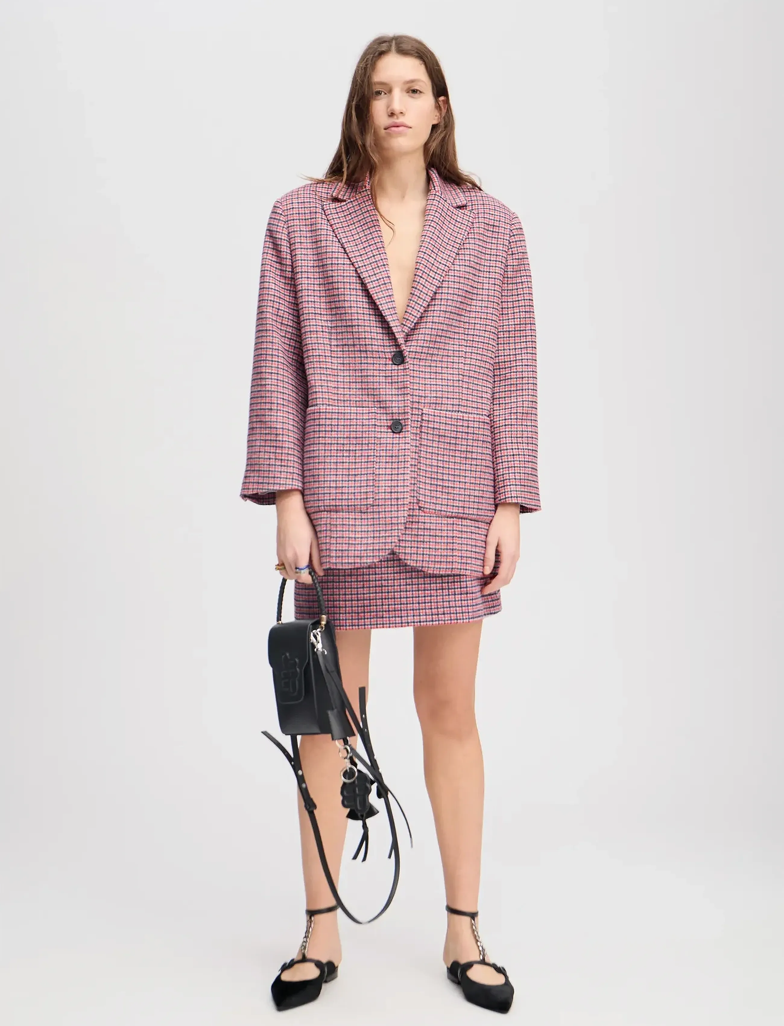 Munthe Aketta, Kvinder, Ternet Blazer, Rød, Str: 40