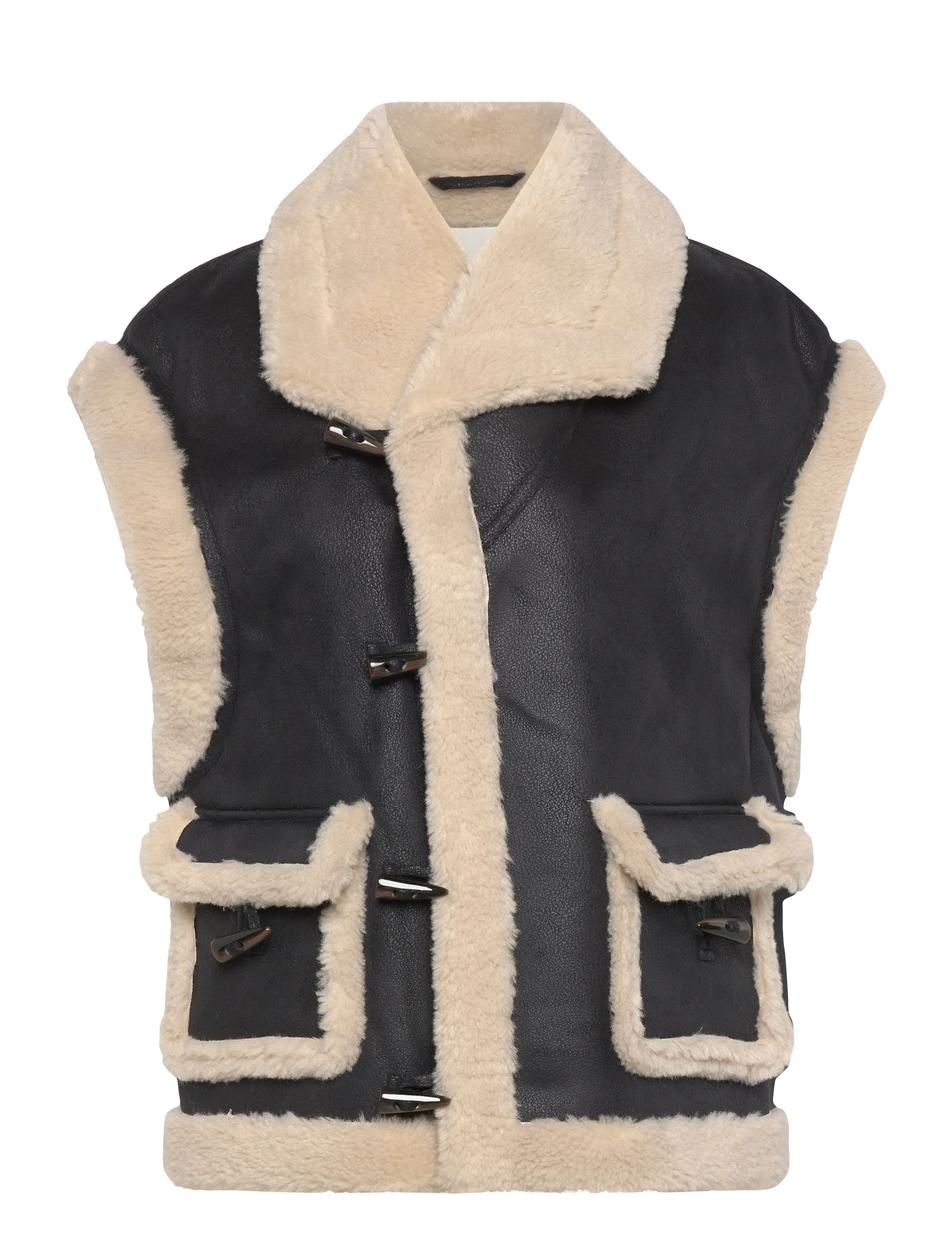 Munthe LURPLE - Faux Fur - BLACK / black