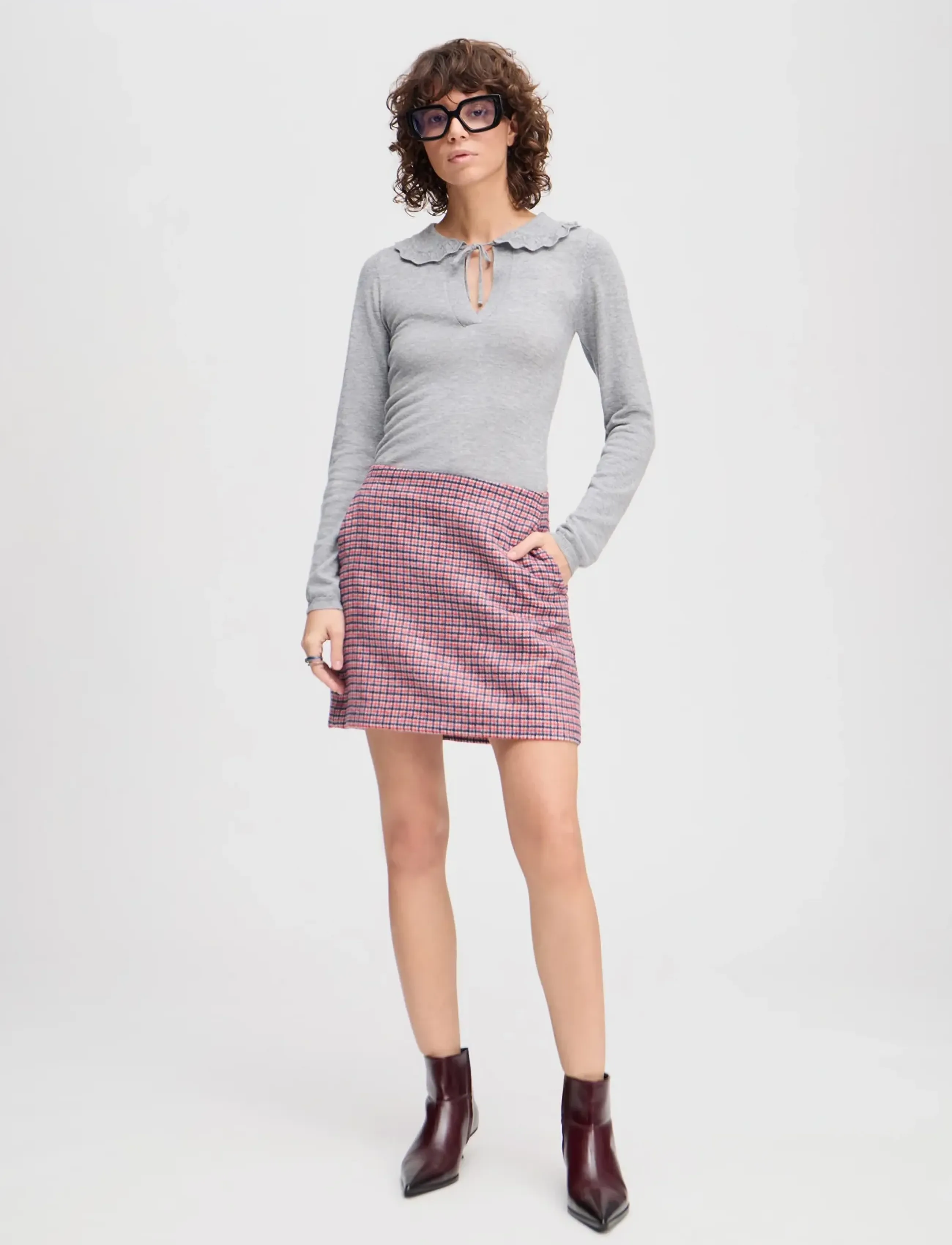 Munthe LIVO - Stickat - GREY / grey