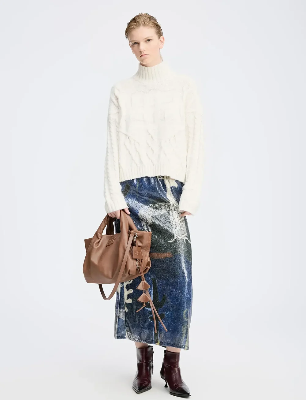 Munthe - LOGANBERRY - stickade tröjor - ivory - 0