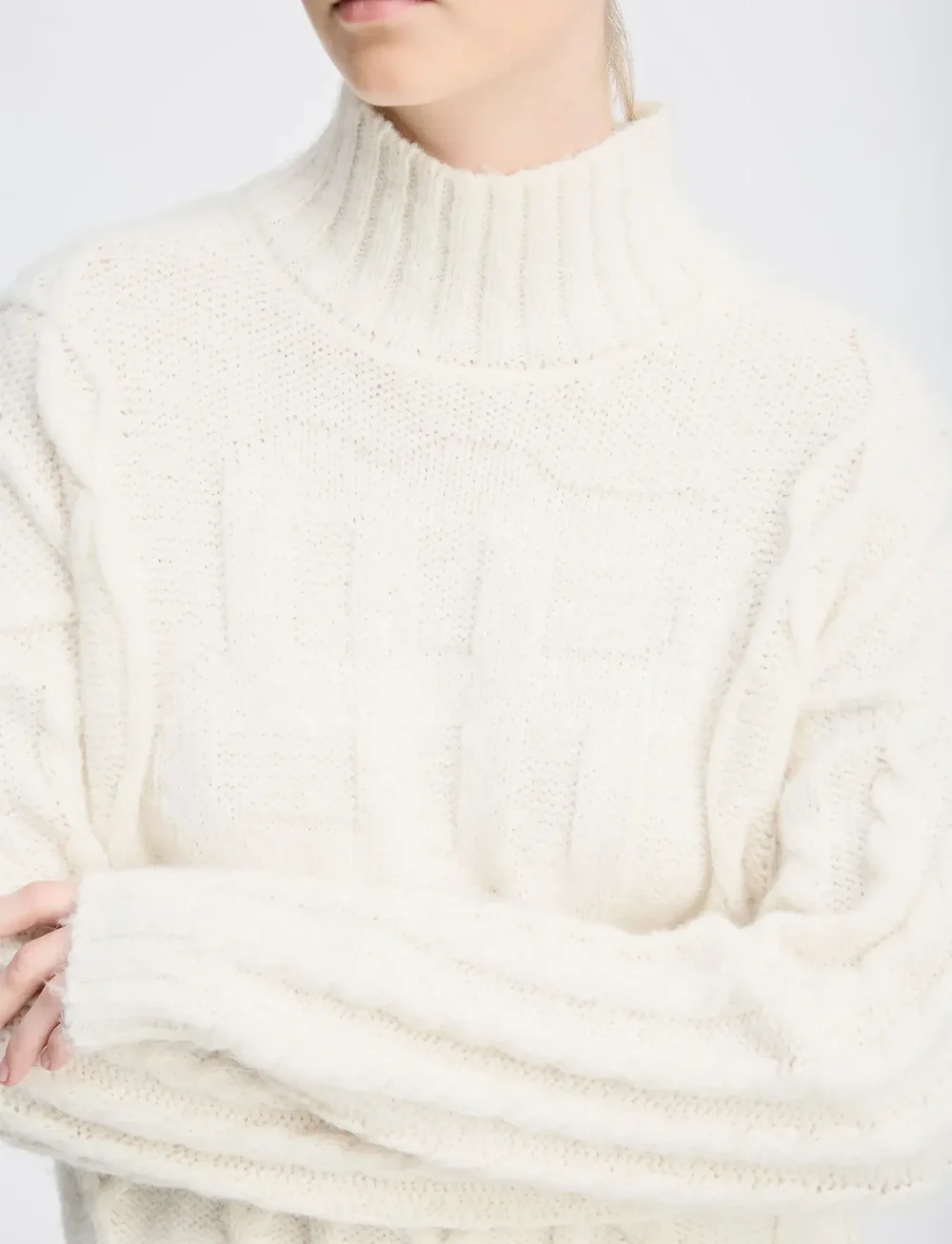 Munthe - LOGANBERRY - stickade tröjor - ivory - 4