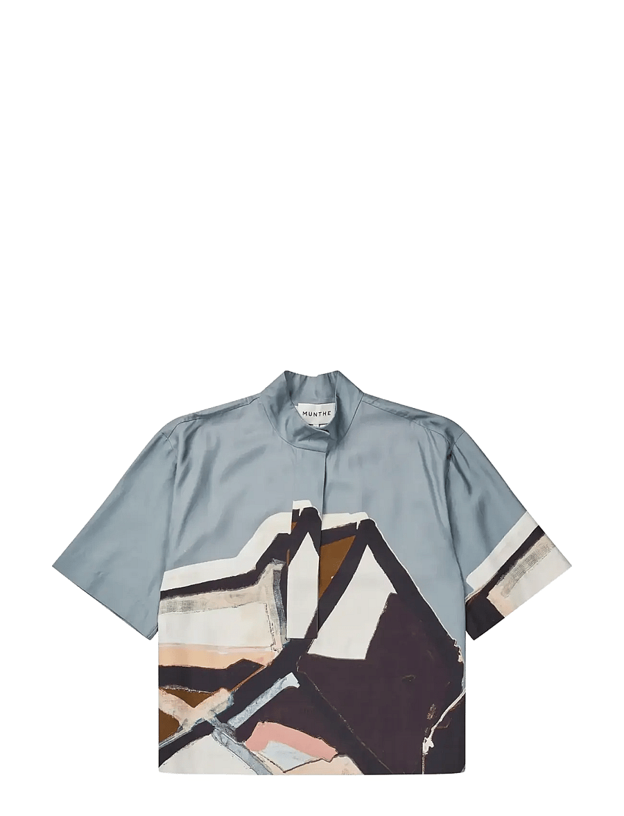 Munthe - ROGER - kurzärmlige hemden - grey - 1