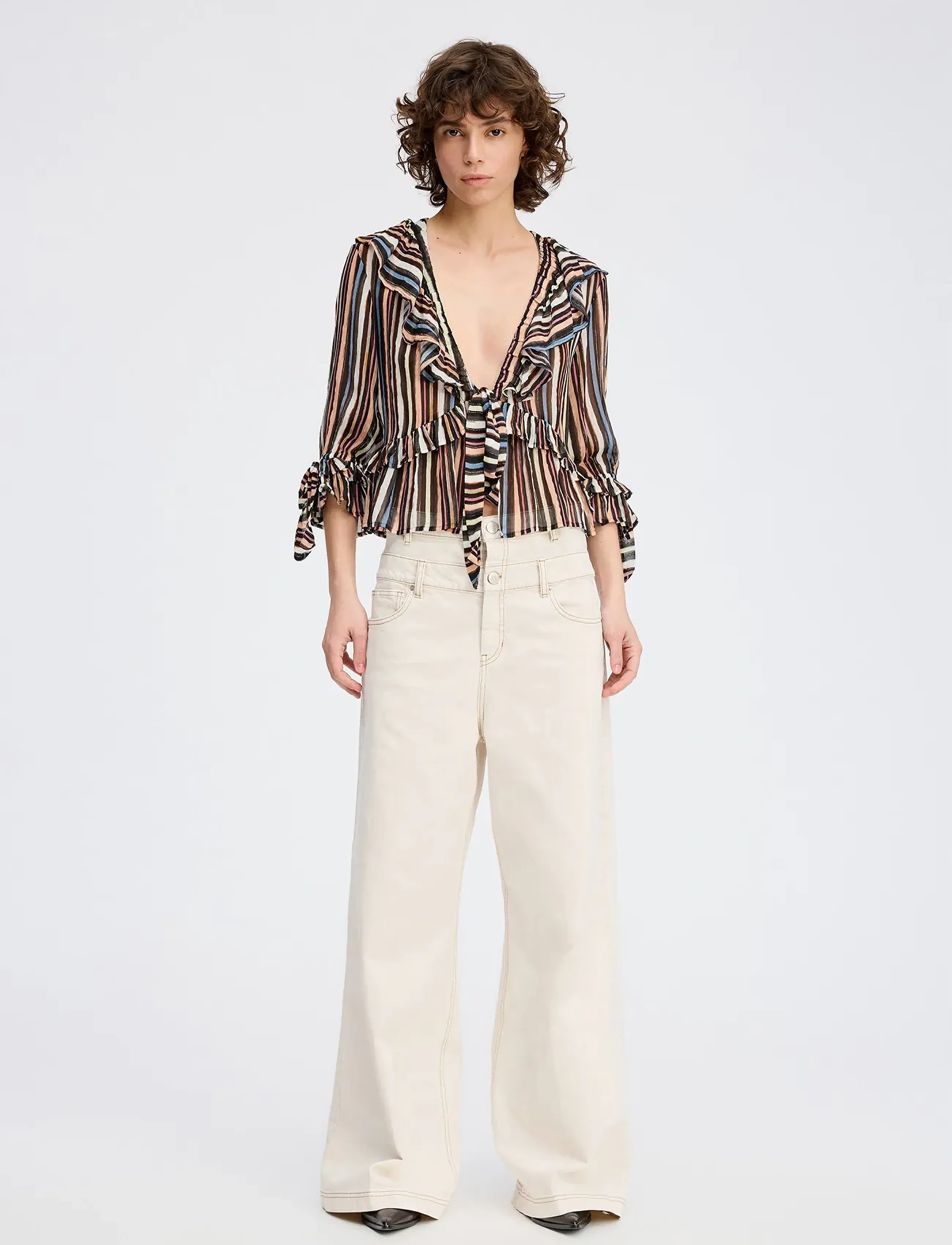 Munthe RYLEY - Blusen - STRIPE BLACK / multi