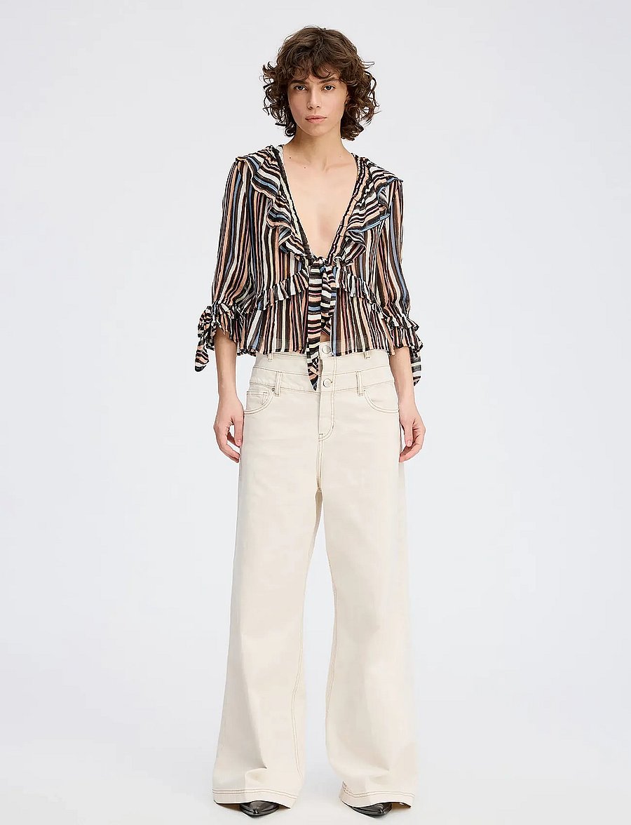 Munthe - RYLEY - langärmelige blusen - stripe black - 0