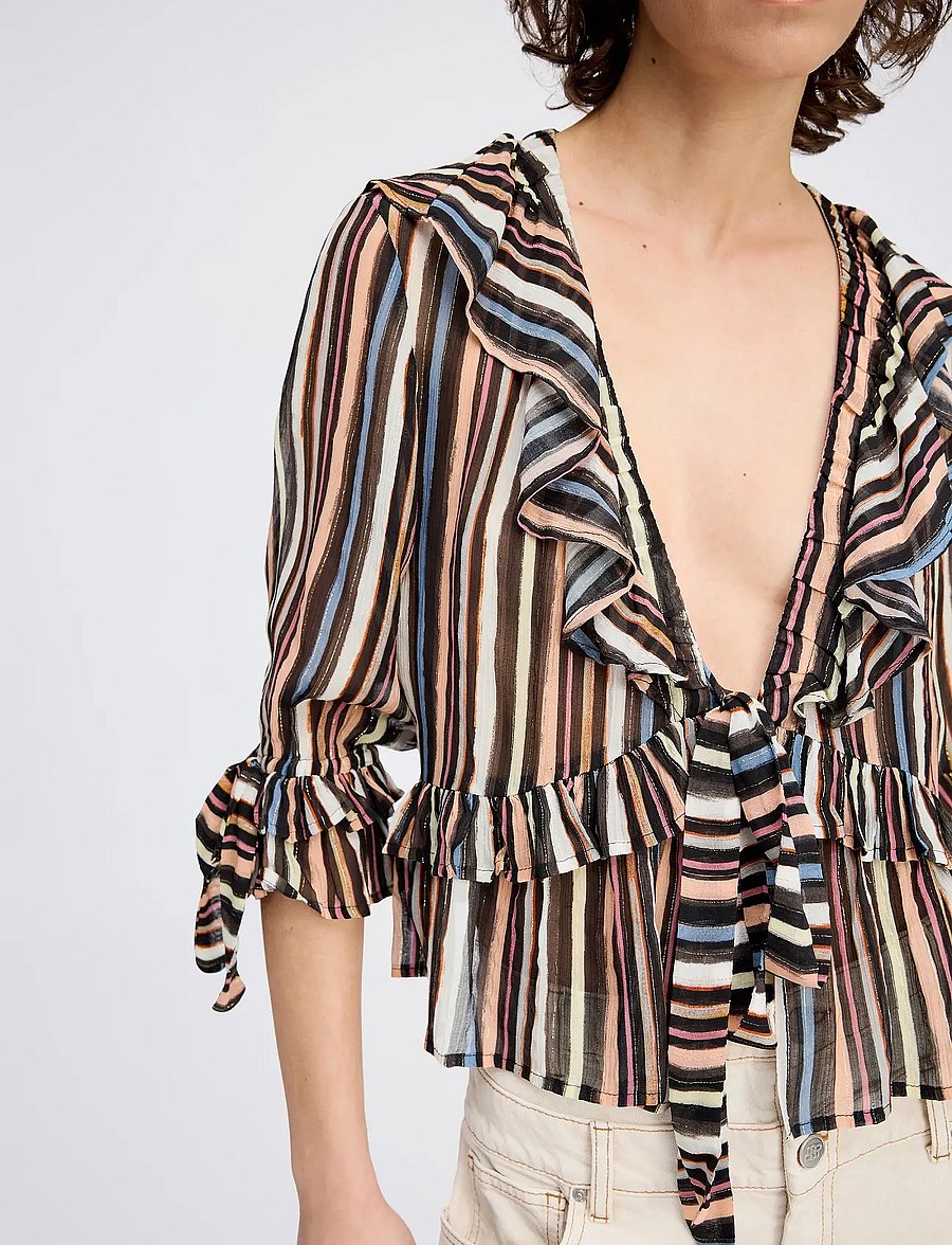 Munthe - RYLEY - langärmelige blusen - stripe black - 3