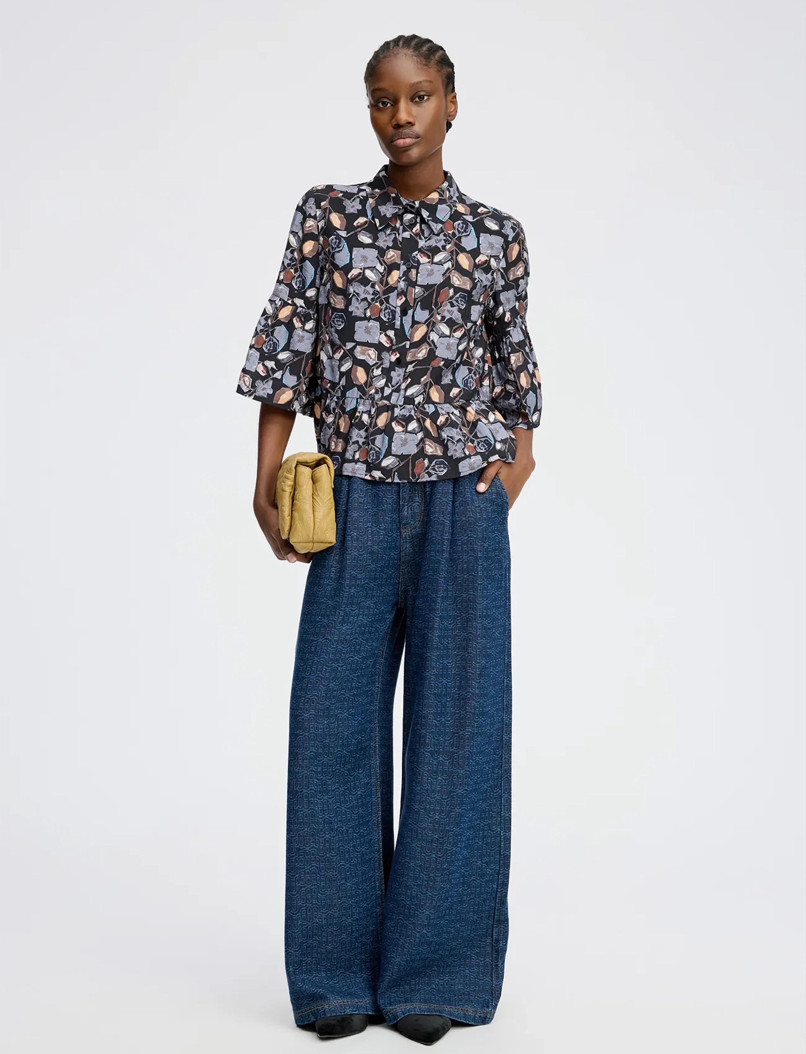 Munthe ROSEWELL - Short-sleeved blouses - BLACK / multi