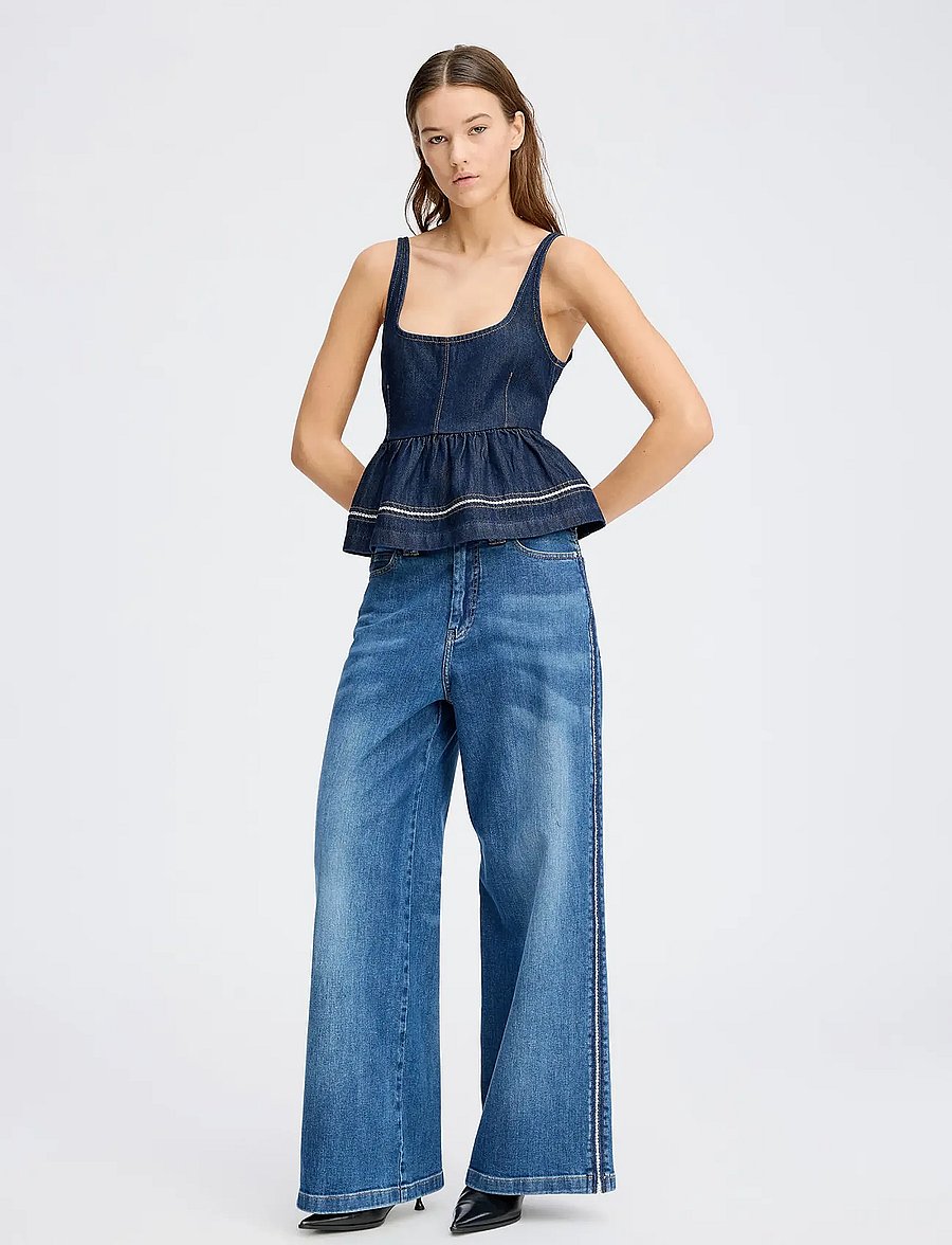 Munthe - RULST - sleeveless tops - blue - 0