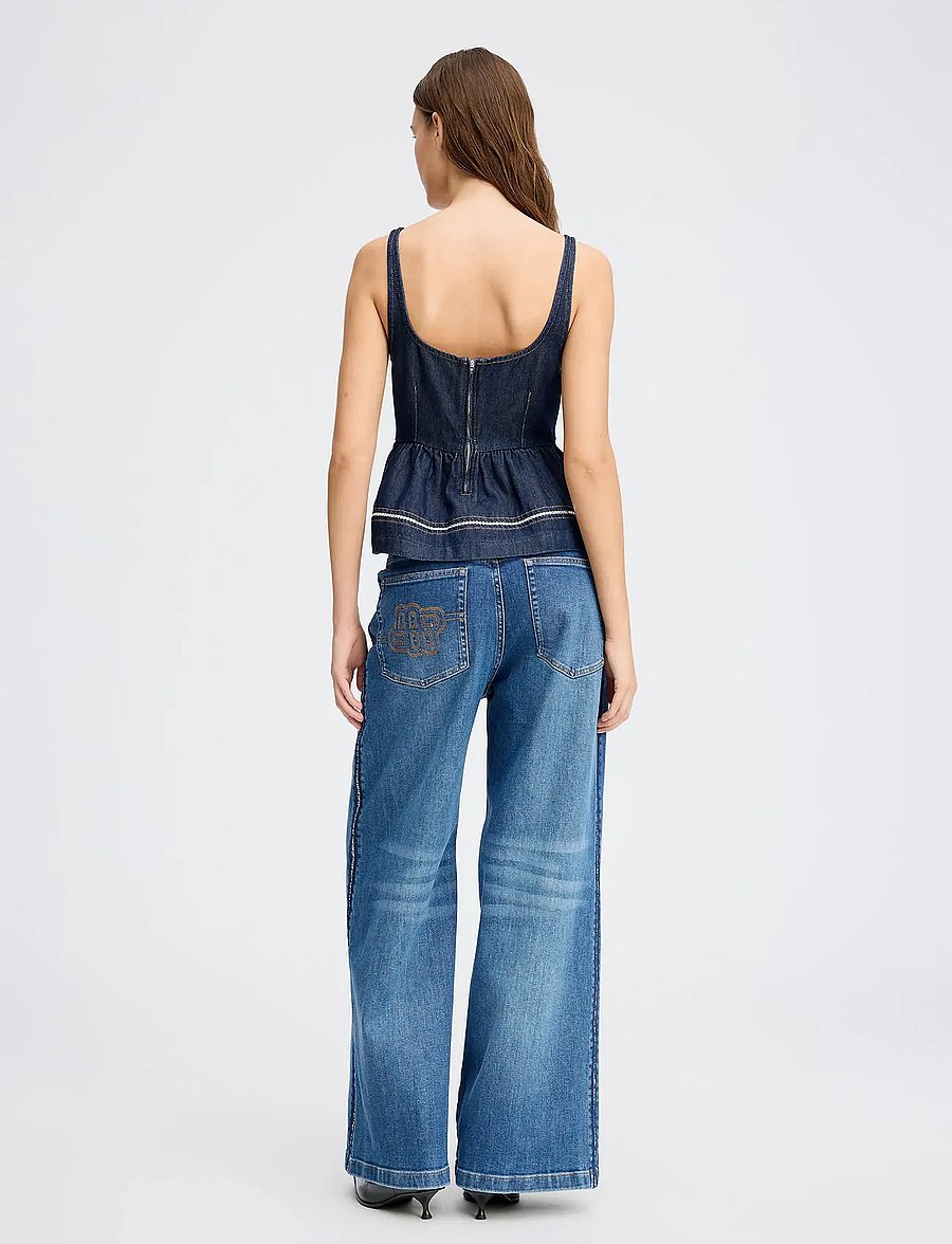 Munthe - RULST - sleeveless tops - blue - 2