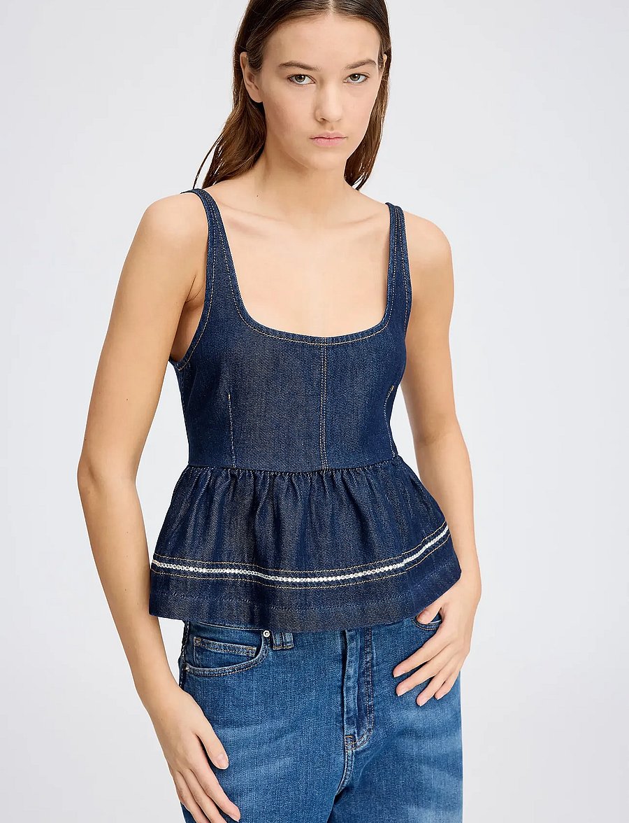 Munthe - RULST - sleeveless tops - blue - 3