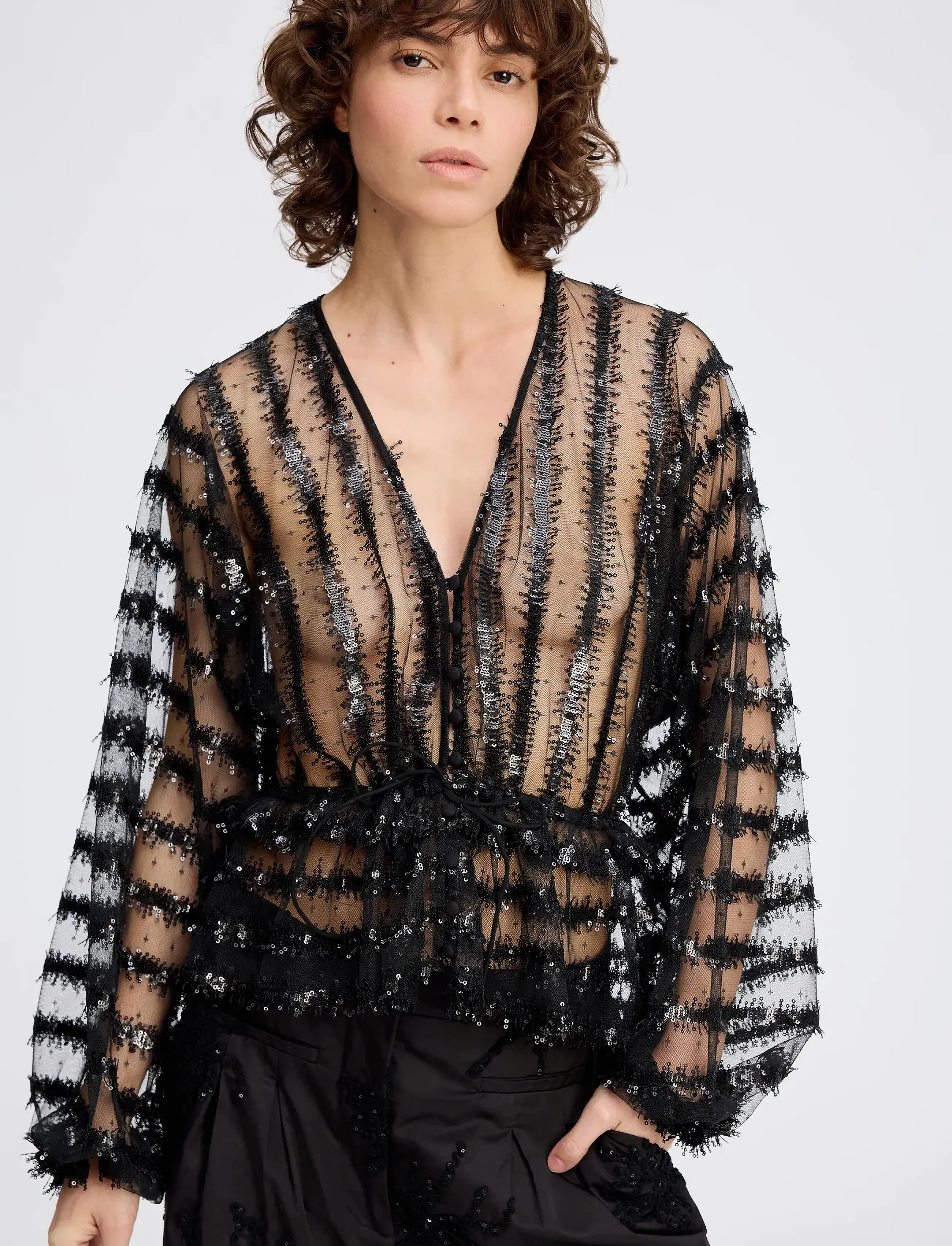 Munthe - REMONA - long-sleeved blouses - black - 3