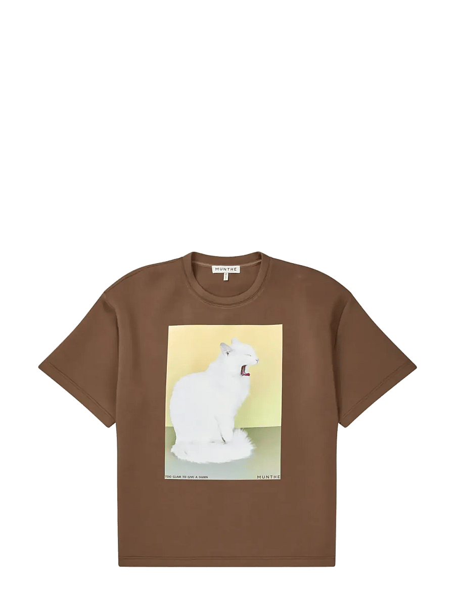 Munthe - RAPLOI - t-shirts - brown - 1