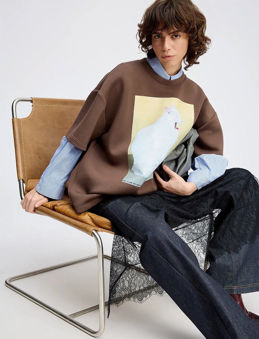 Munthe - RAPLOI - t-shirts - brown - 3
