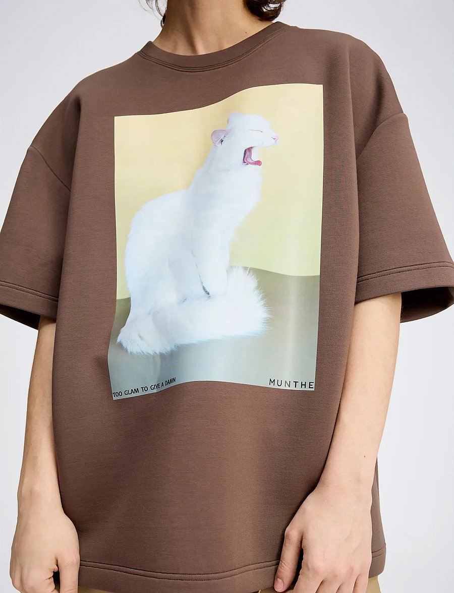 Munthe - RAPLOI - t-shirts - brown - 4