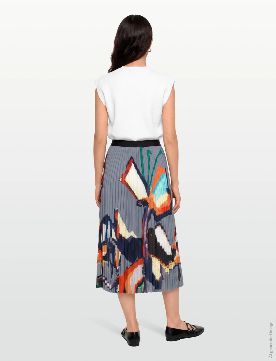 Munthe - CHARMING - plisserede nederdele - grey - 4
