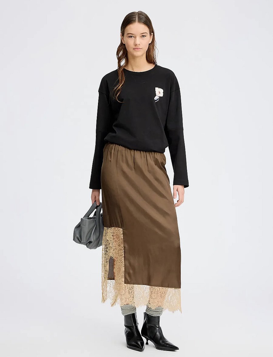 Munthe - RAVN - satinkjolar - brown - 0