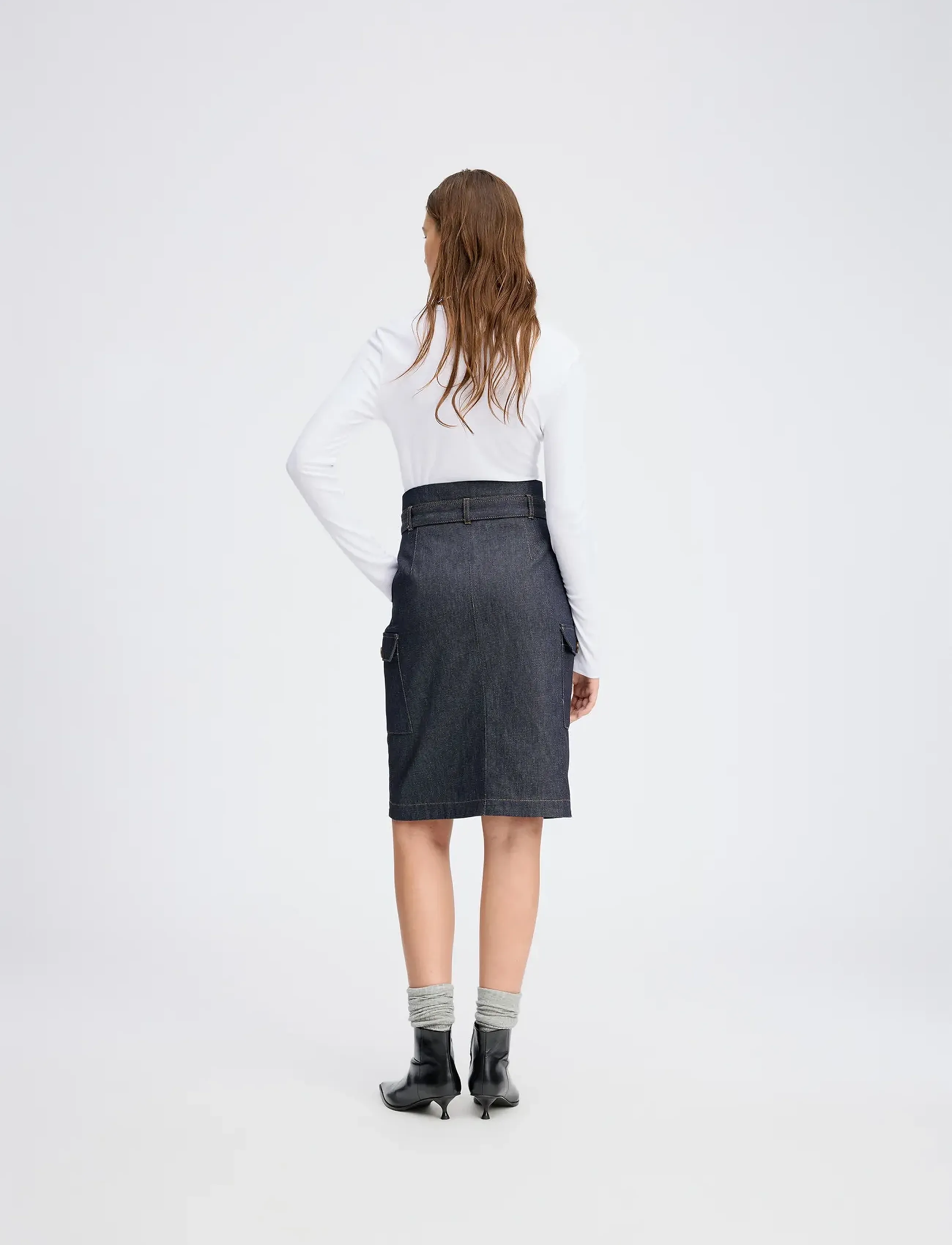 Munthe - RAINA - midi nederdele - indigo - 2